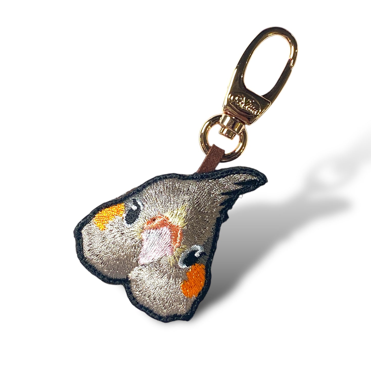 オカメインコの証明写真刺繍ワッペン(ノーマルメス)