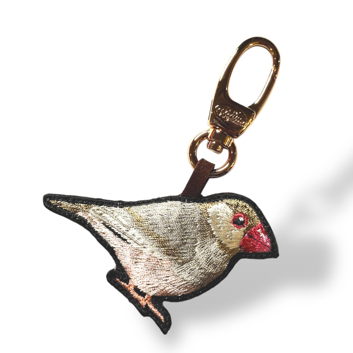 文鳥の刺繍ワッペン