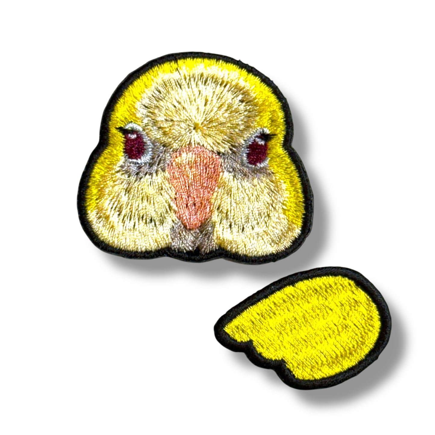 オキナインコの証明写真刺繍ワッペン