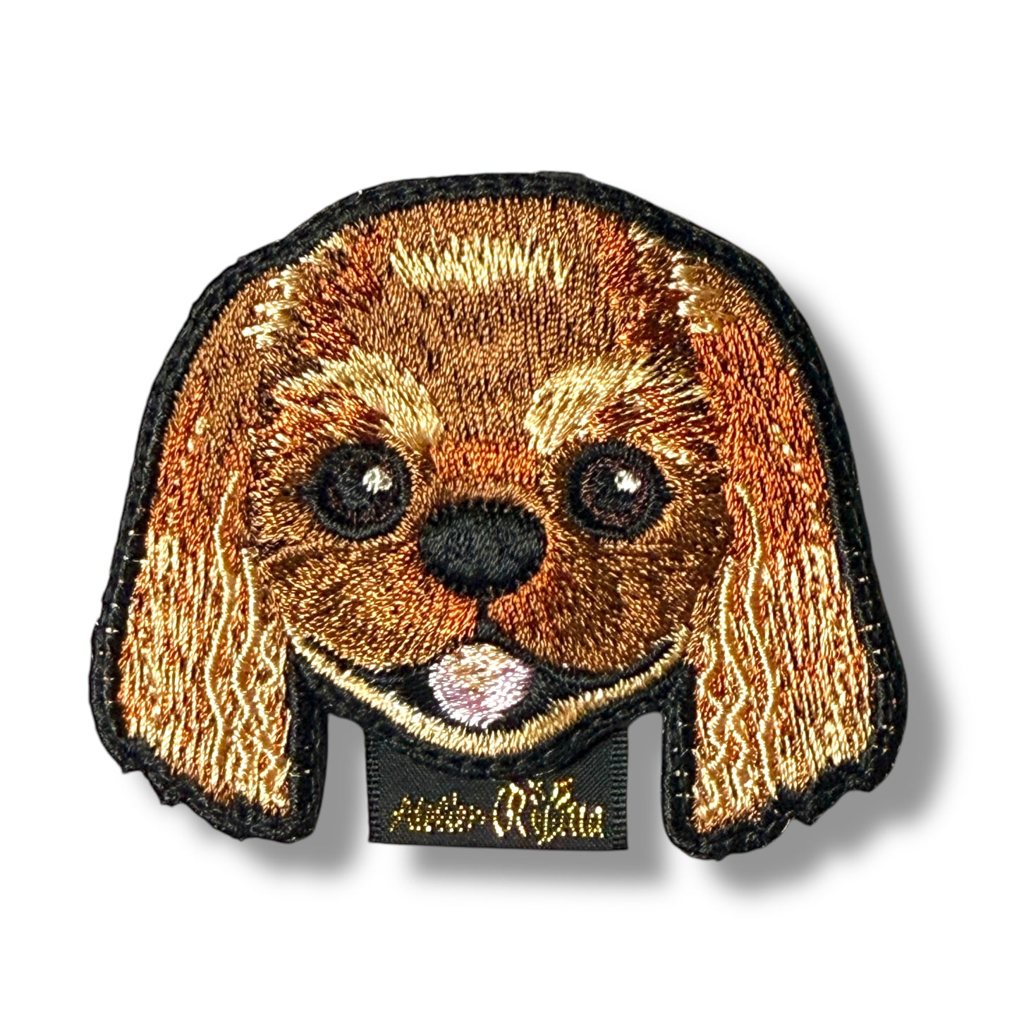 キャバリア・キング・チャールズ・スパニエルの刺繍ワッペン