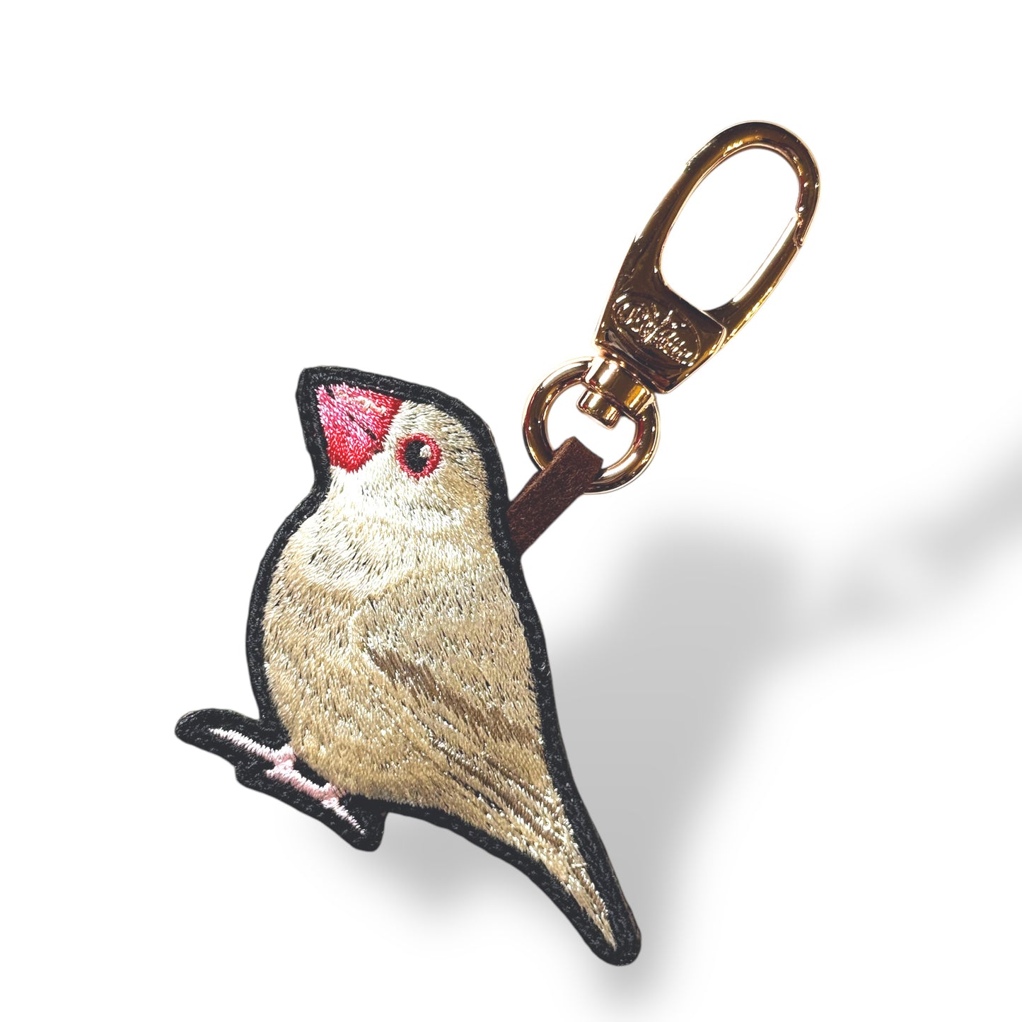 文鳥の刺繍ワッペン