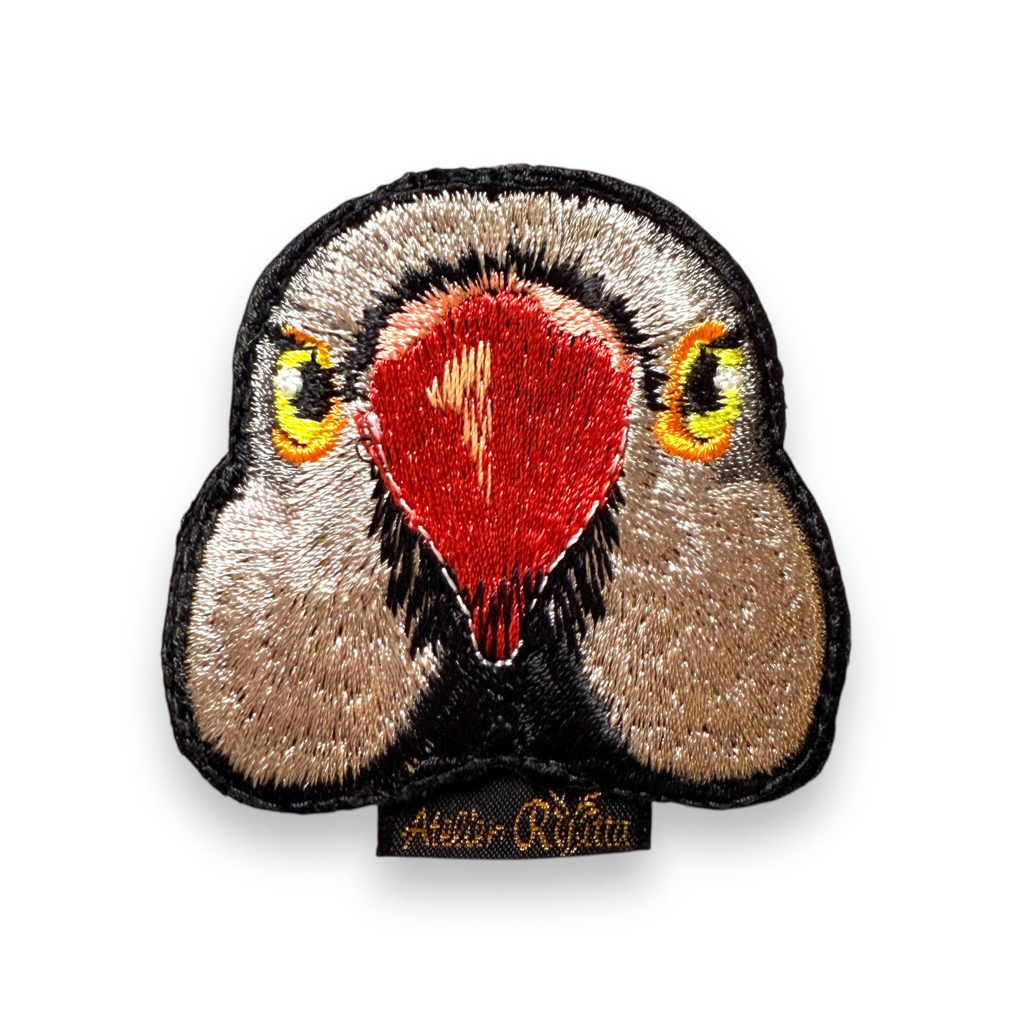 ワカケホンセイインコの証明写真刺繍ワッペン