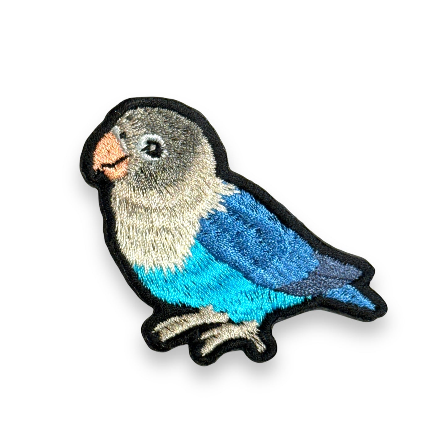 ボタンインコの刺繍ワッペン