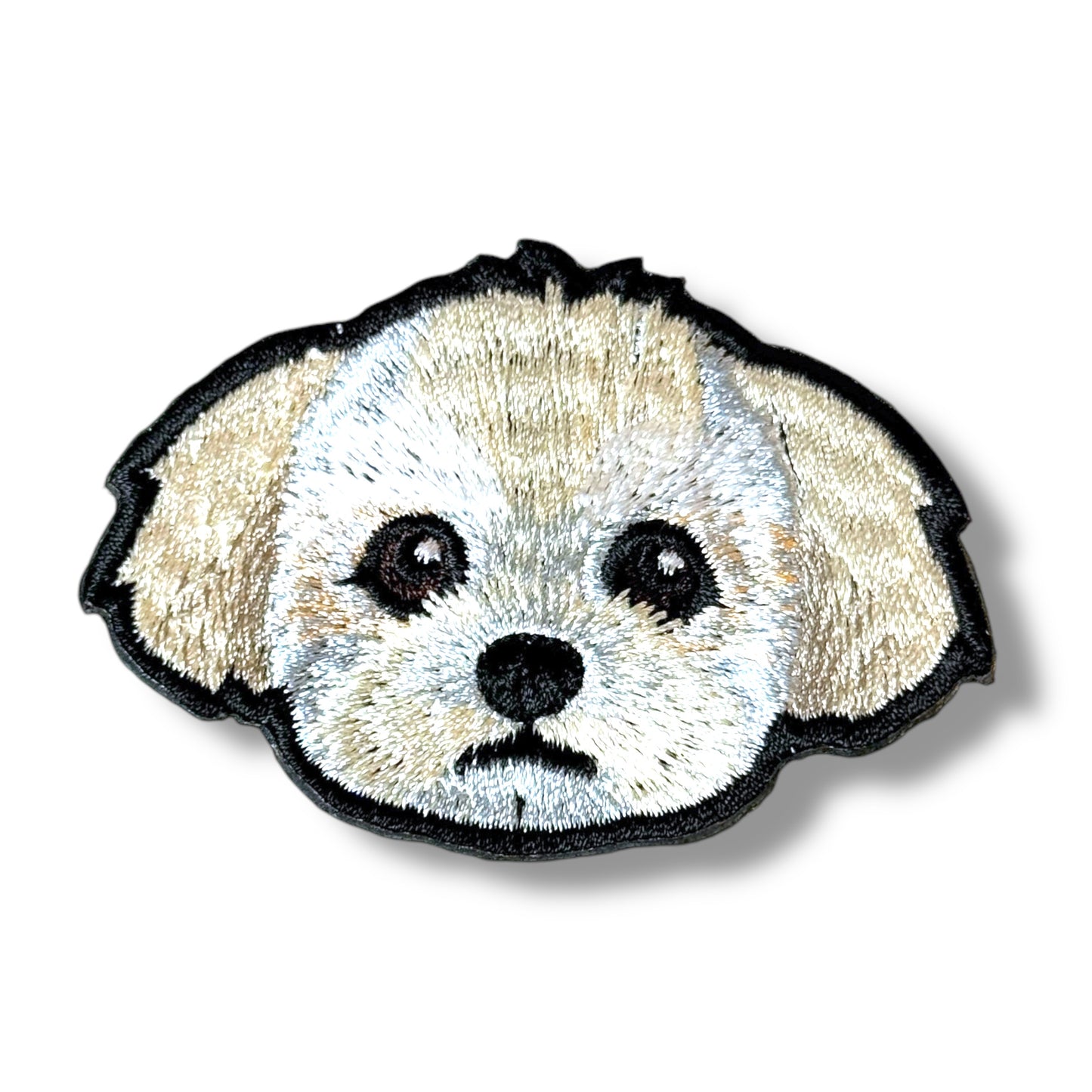 マルチーズの刺繍ワッペン