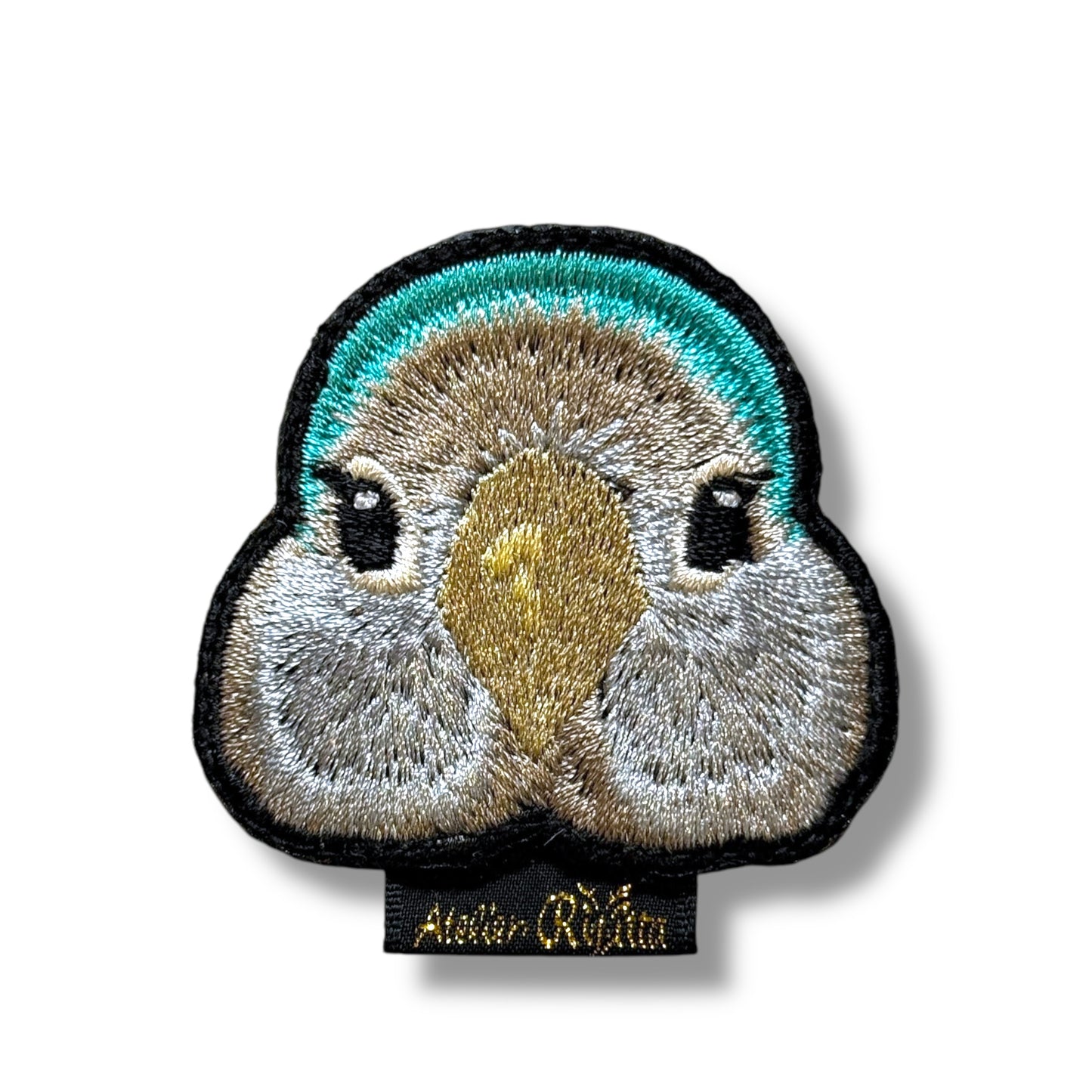 コザクラインコの証明写真刺繍ワッペン