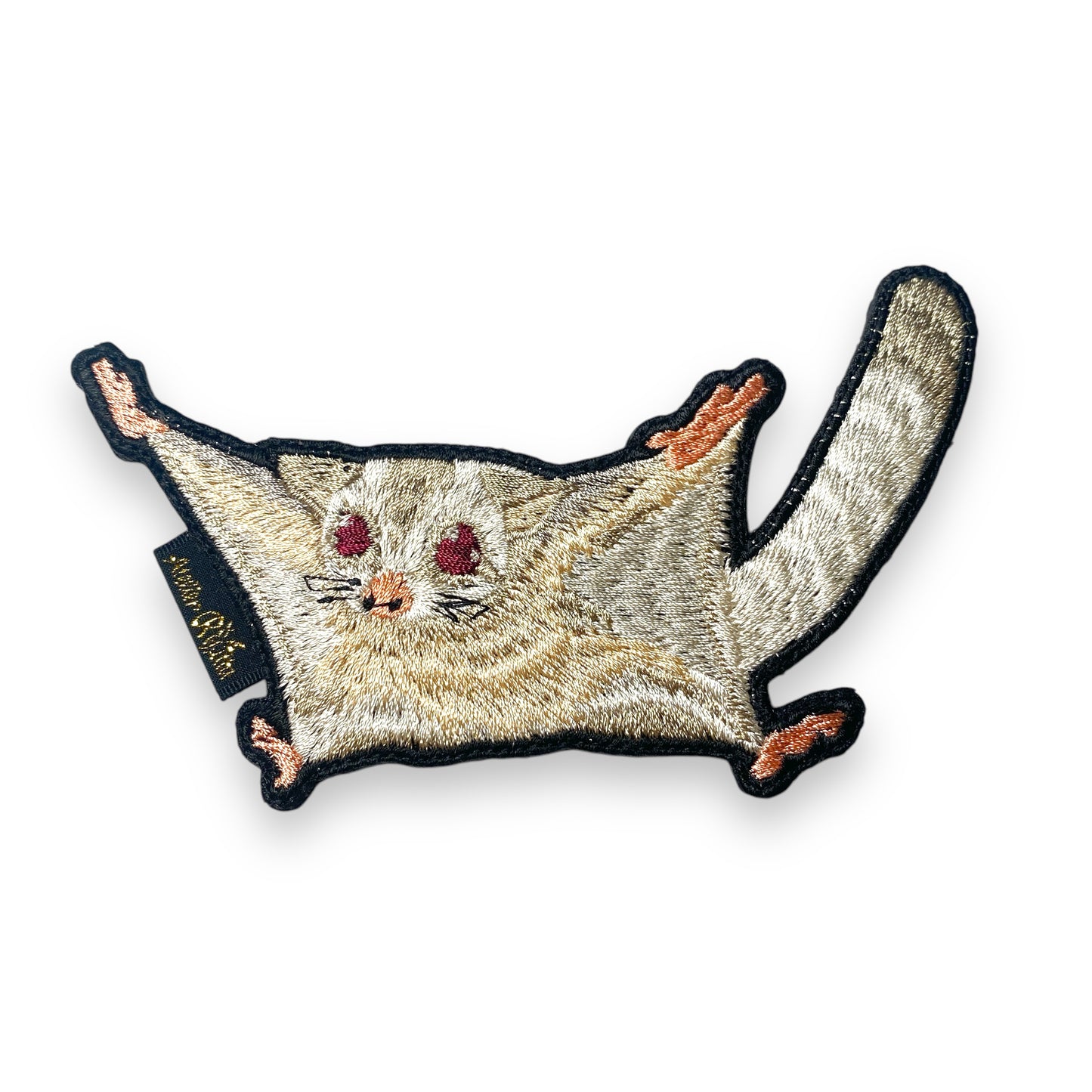 フクロモモンガ(フライング)の刺繍ワッペン