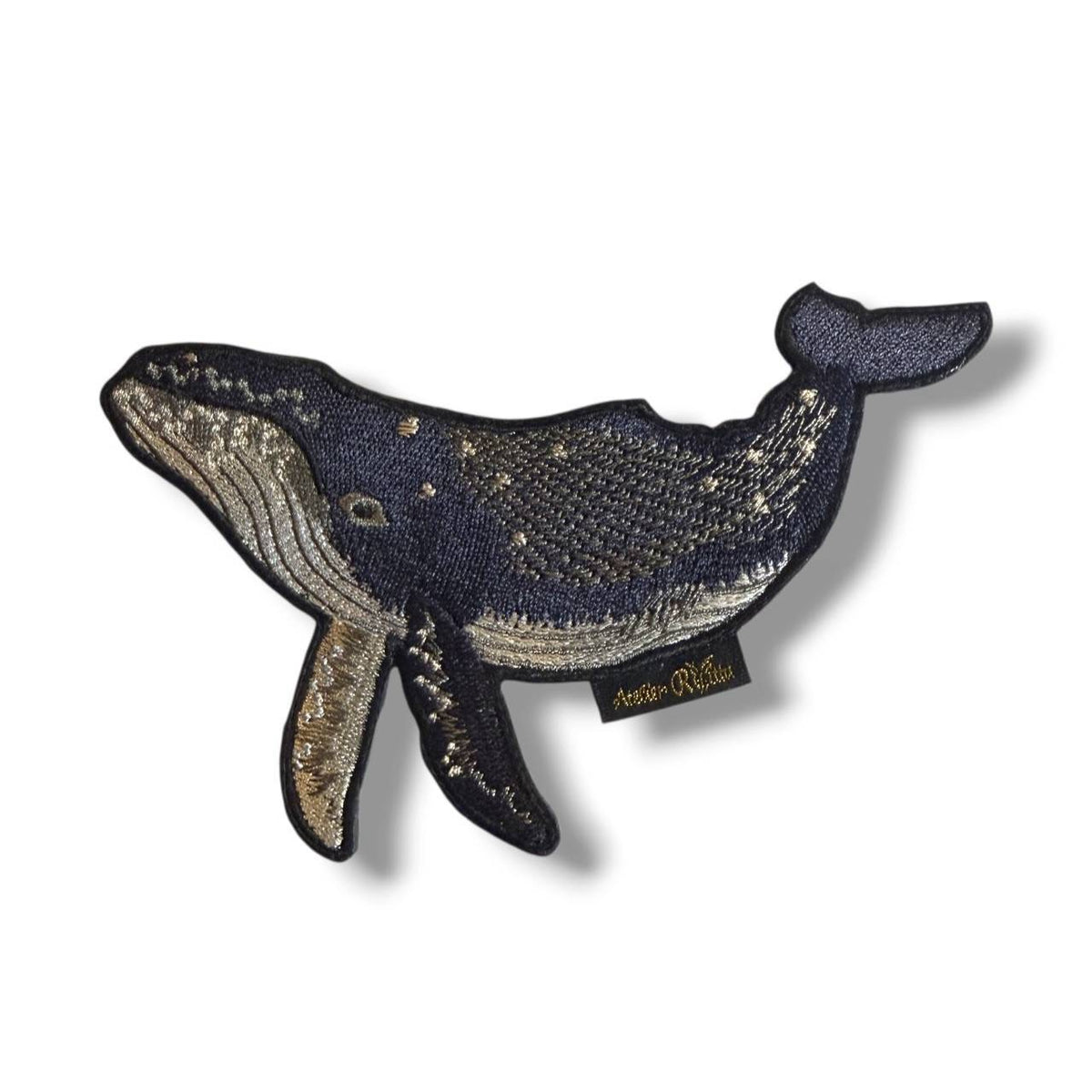 ザトウクジラのビッグ刺繍ワッペン