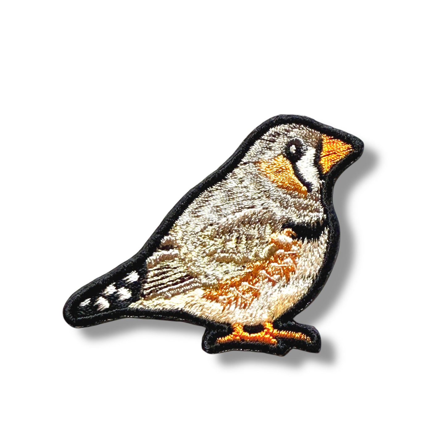 キンカチョウの刺繍ワッペン