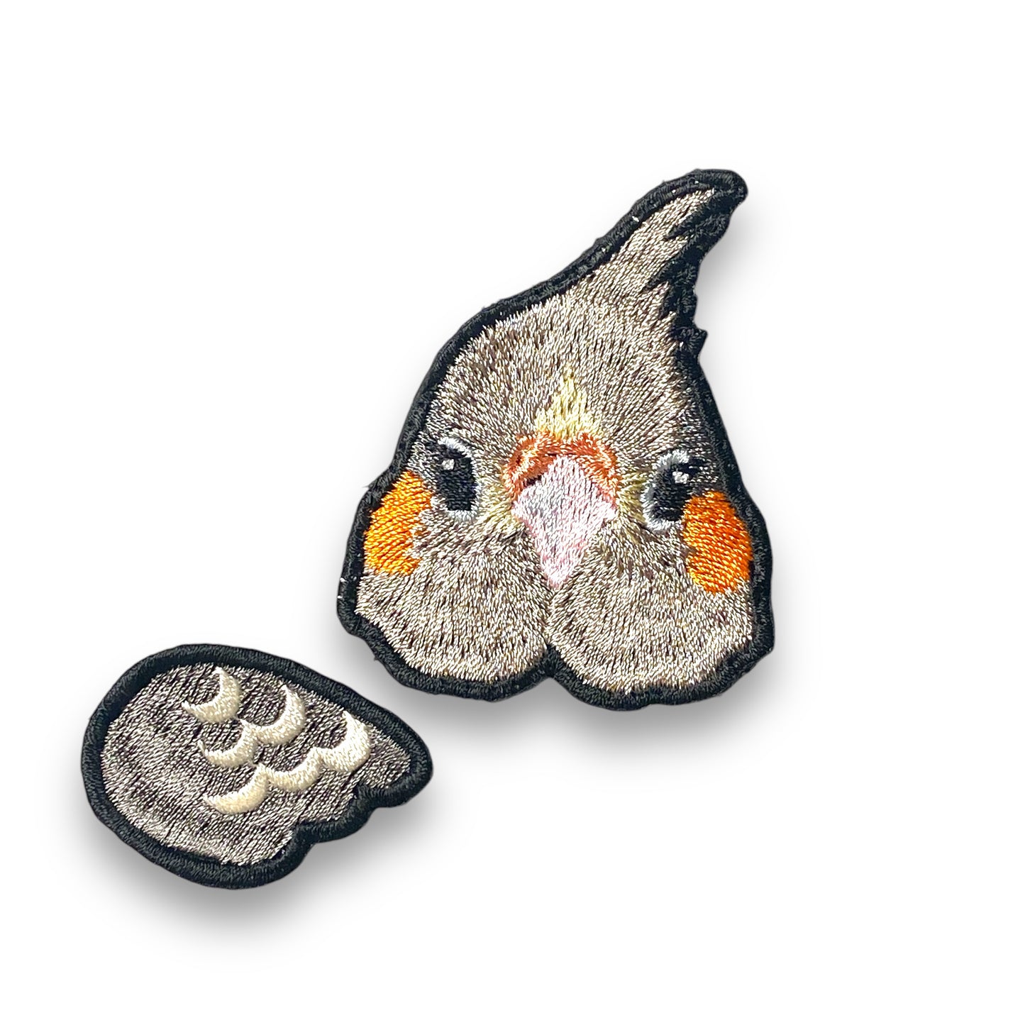 オカメインコの証明写真刺繍ワッペン(ノーマルメス)