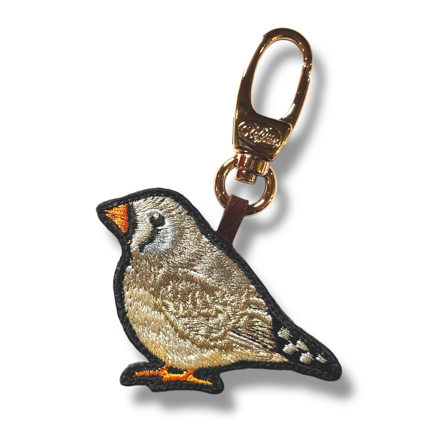 キンカチョウの刺繍ワッペン