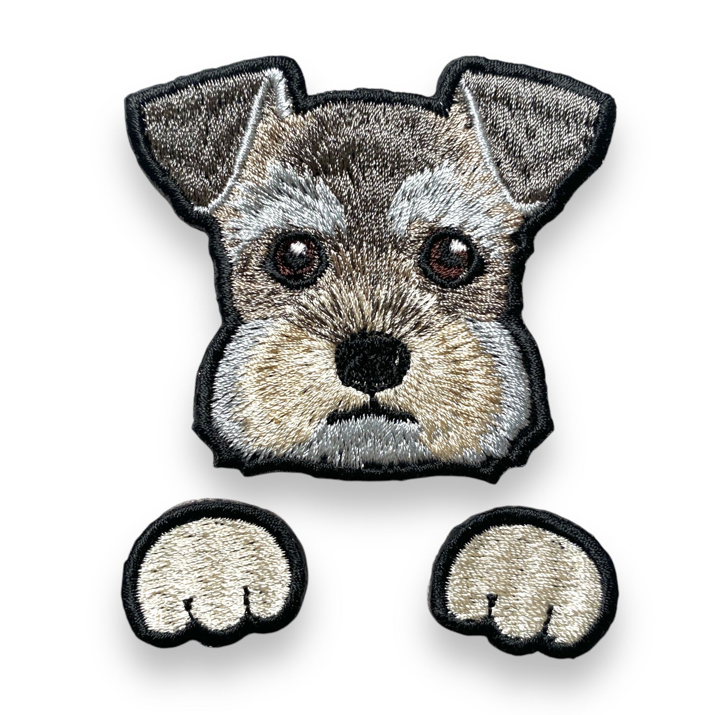 ミニチュアシュナウザーの刺繍ワッペン