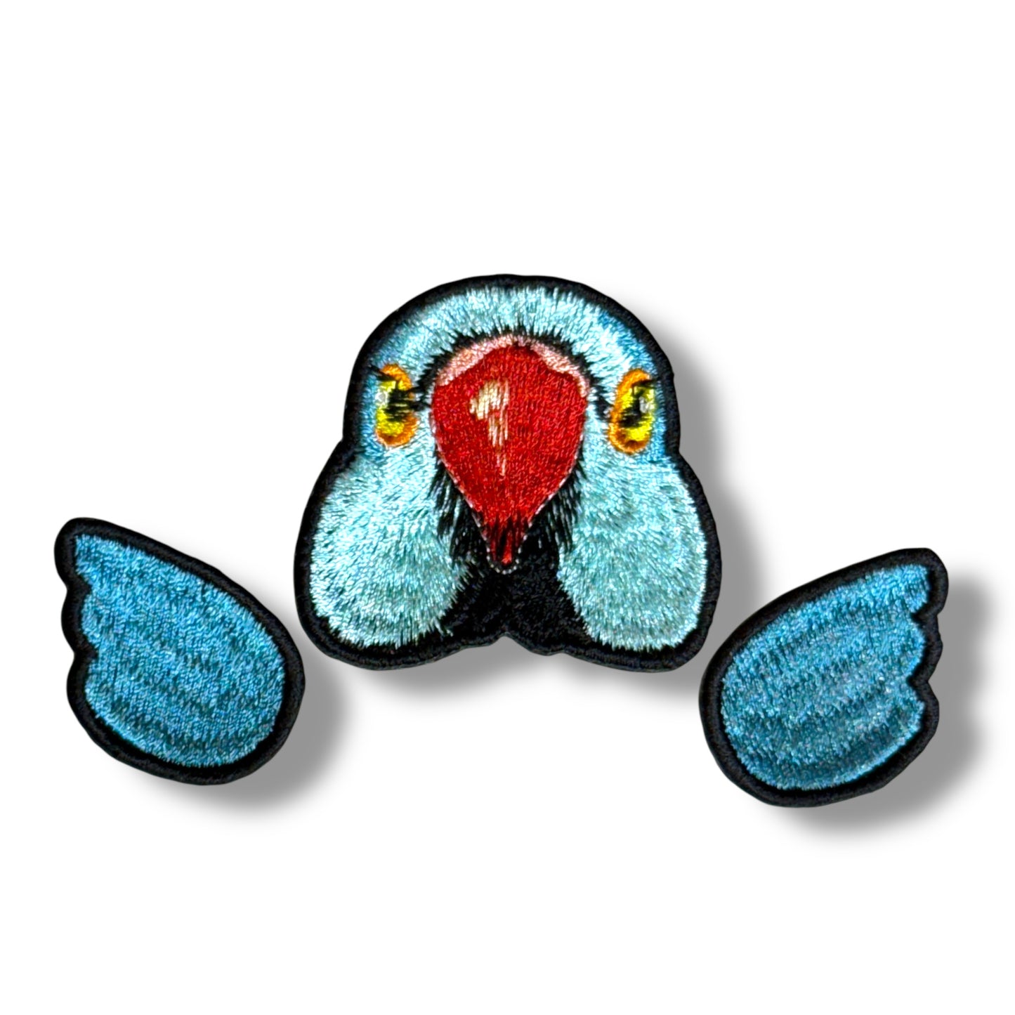 ワカケホンセイインコの証明写真刺繍ワッペン