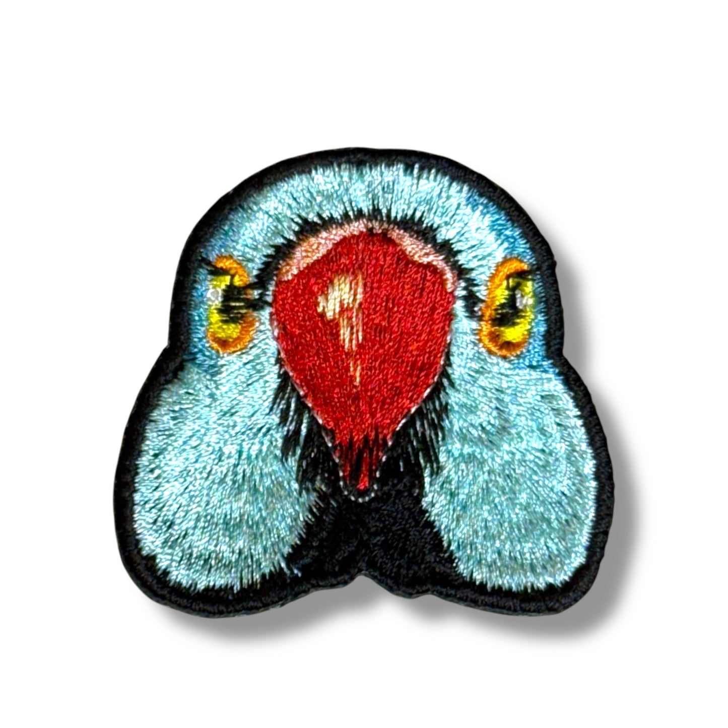 ワカケホンセイインコの証明写真刺繍ワッペン