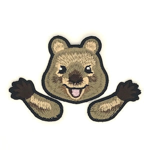 クアッカワラビーの刺繍ワッペン