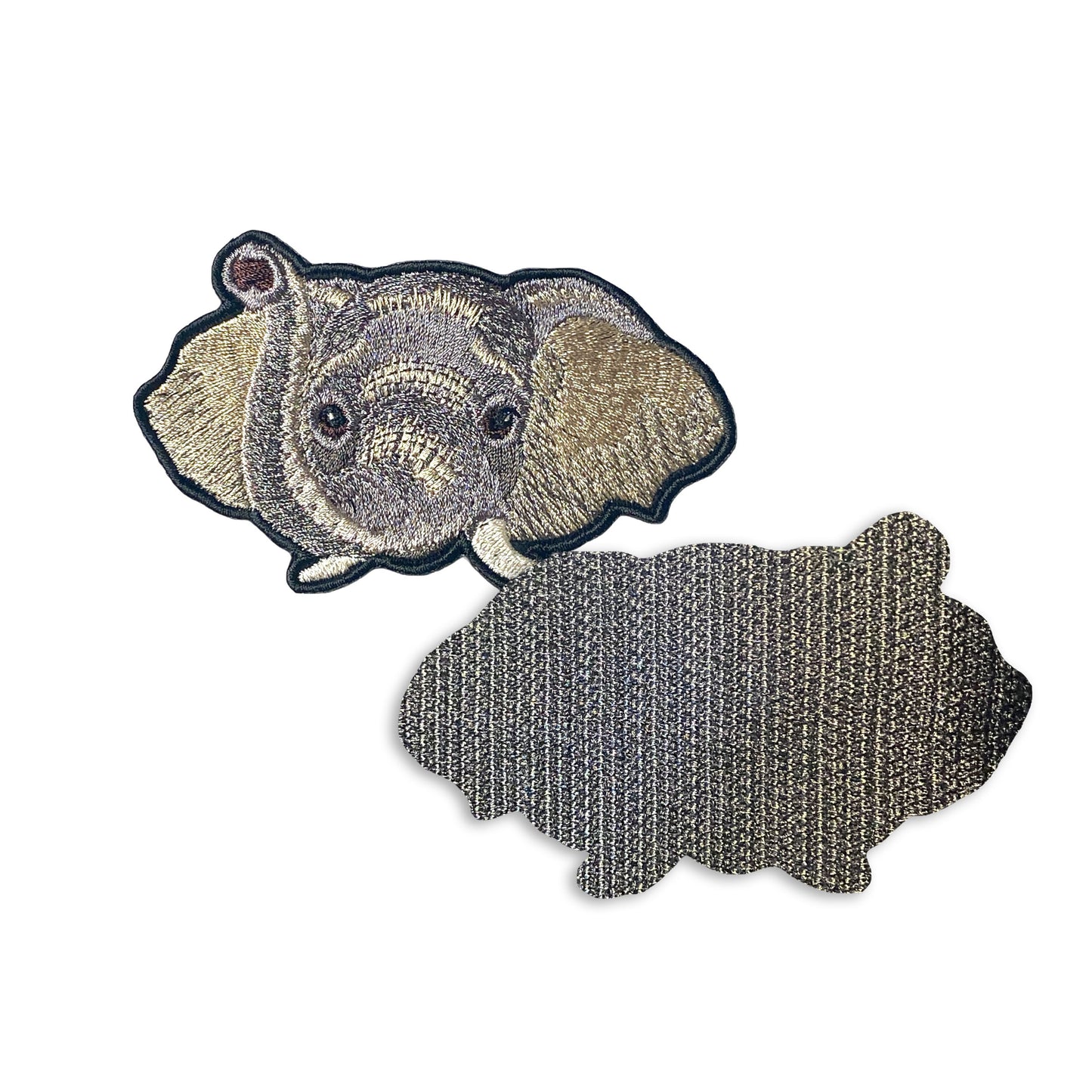 アフリカゾウの刺繍ワッペン