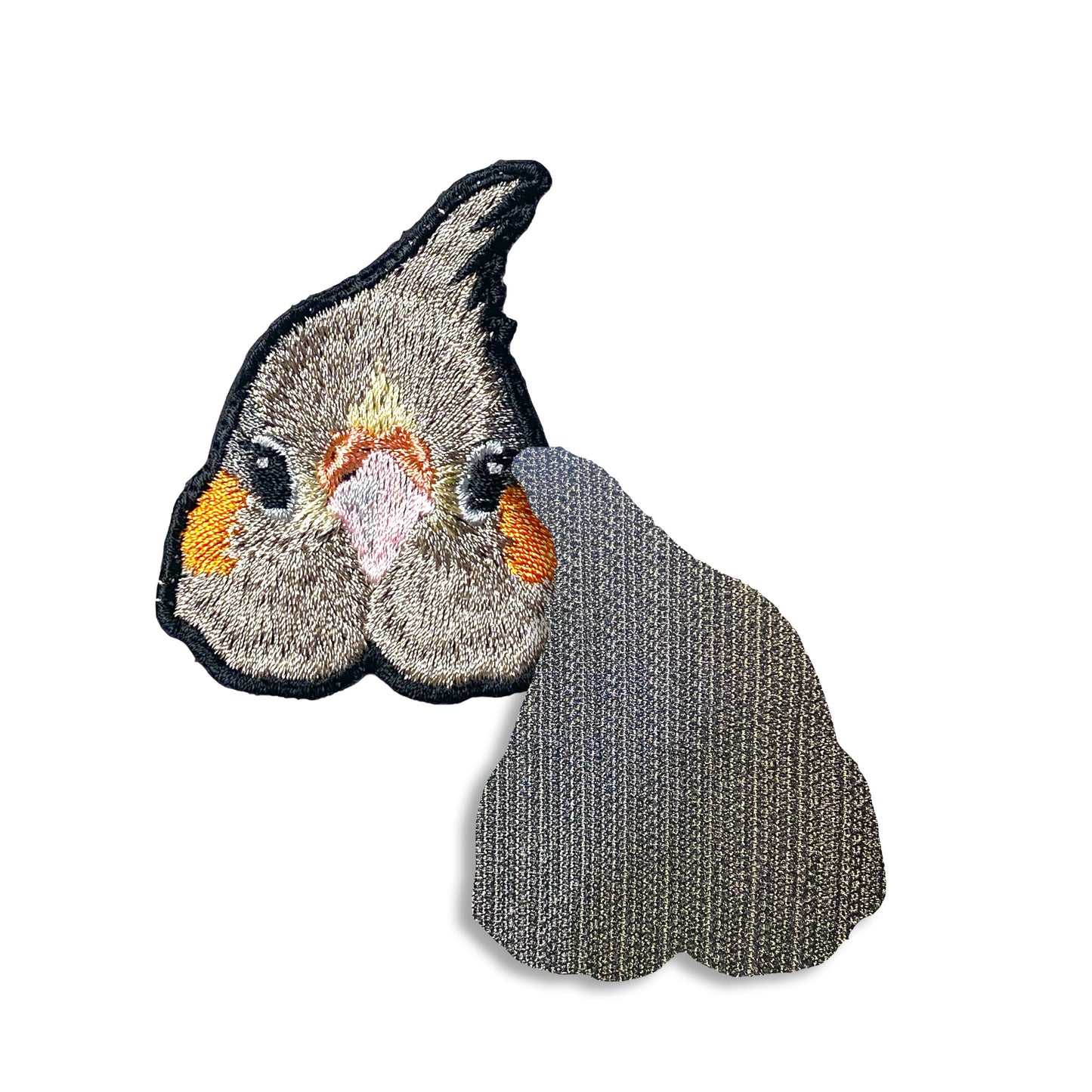 オカメインコの証明写真刺繍ワッペン(ノーマルメス)