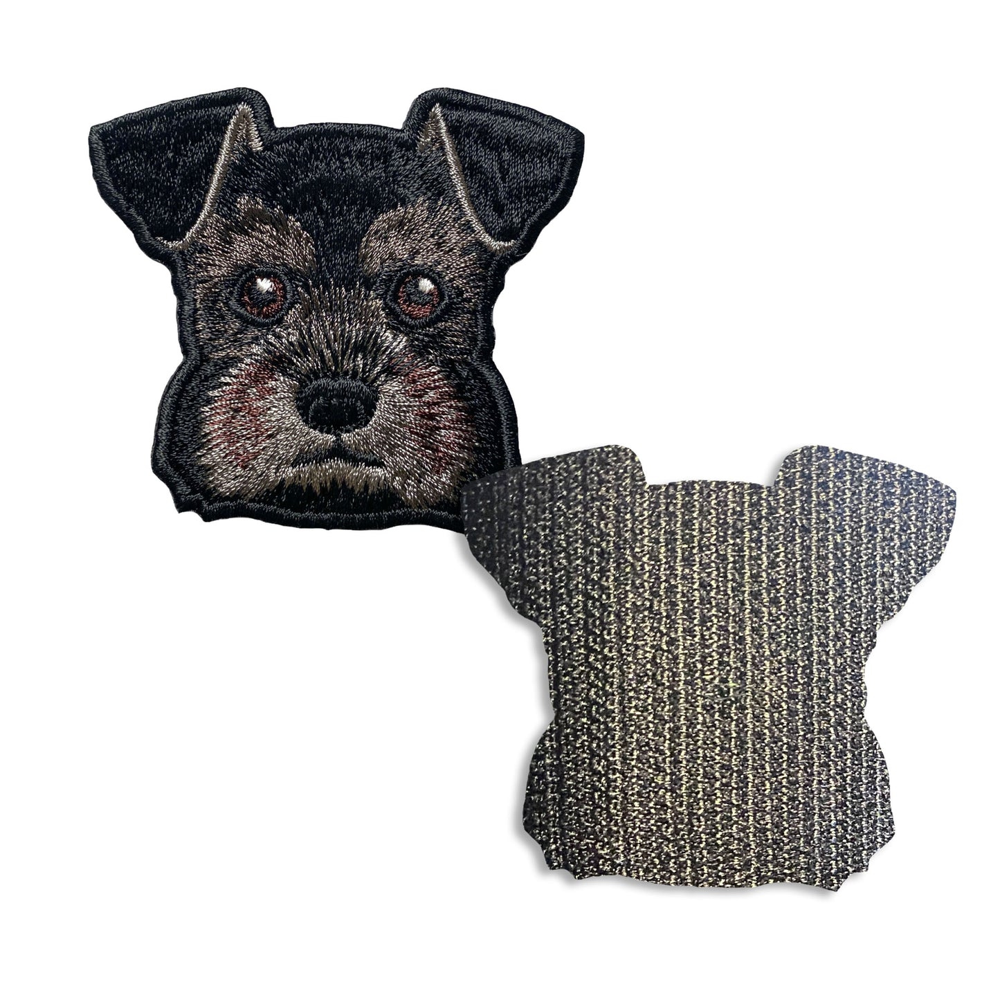 ミニチュアシュナウザーの刺繍ワッペン