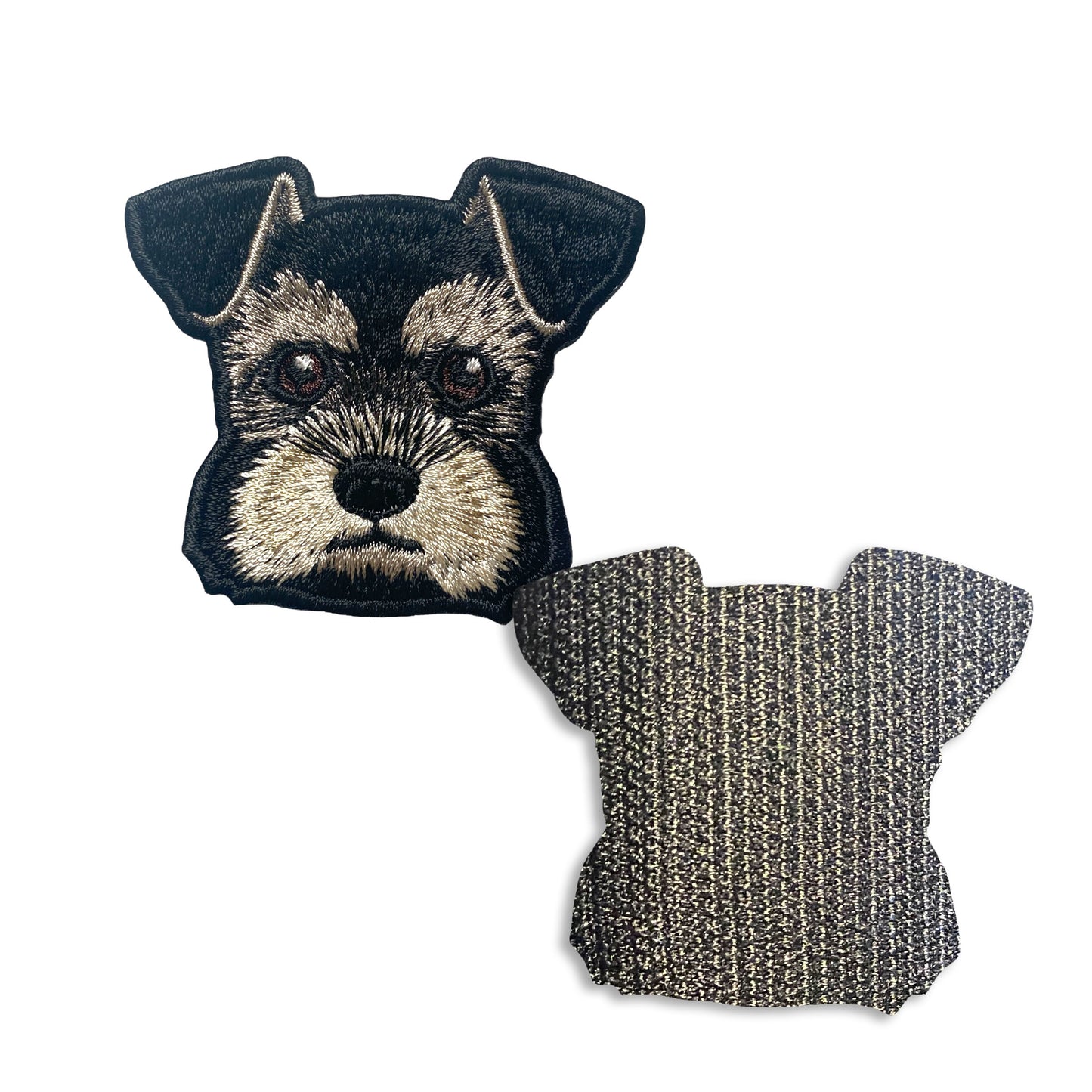 ミニチュアシュナウザーの刺繍ワッペン