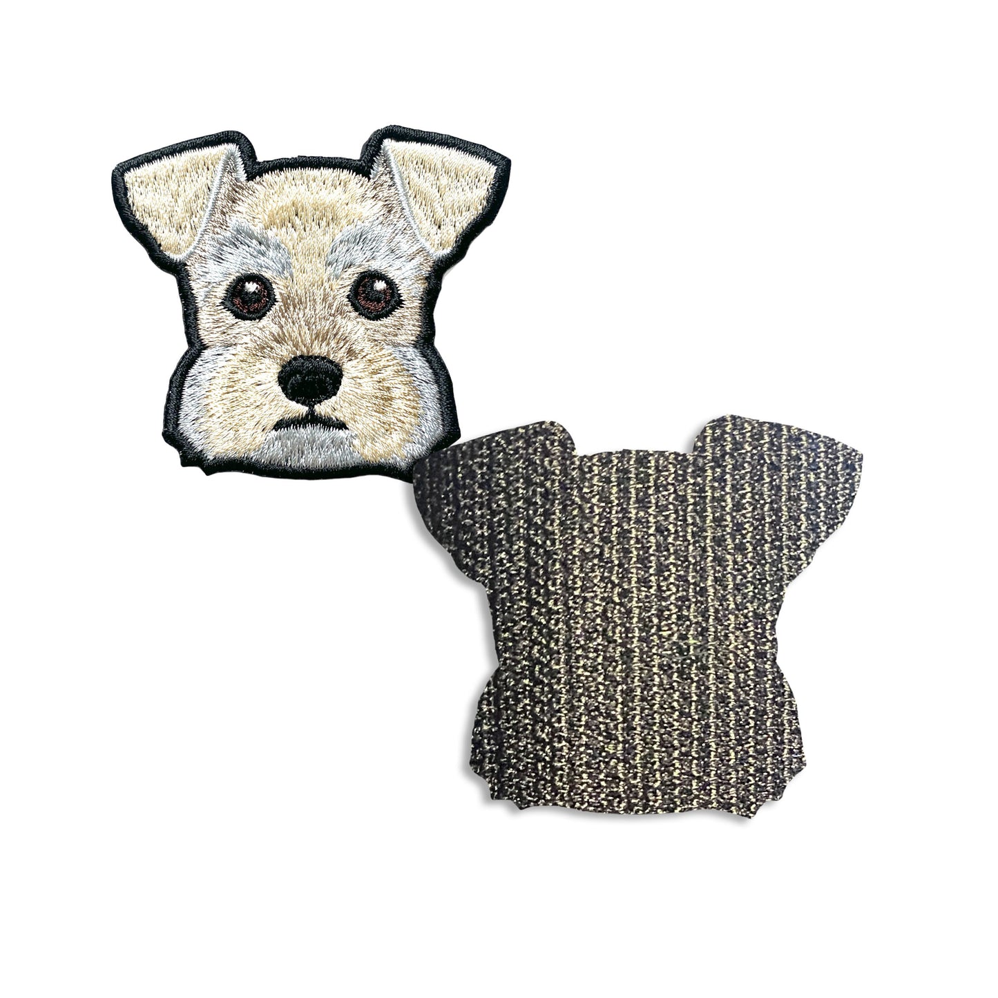 ミニチュアシュナウザーの刺繍ワッペン