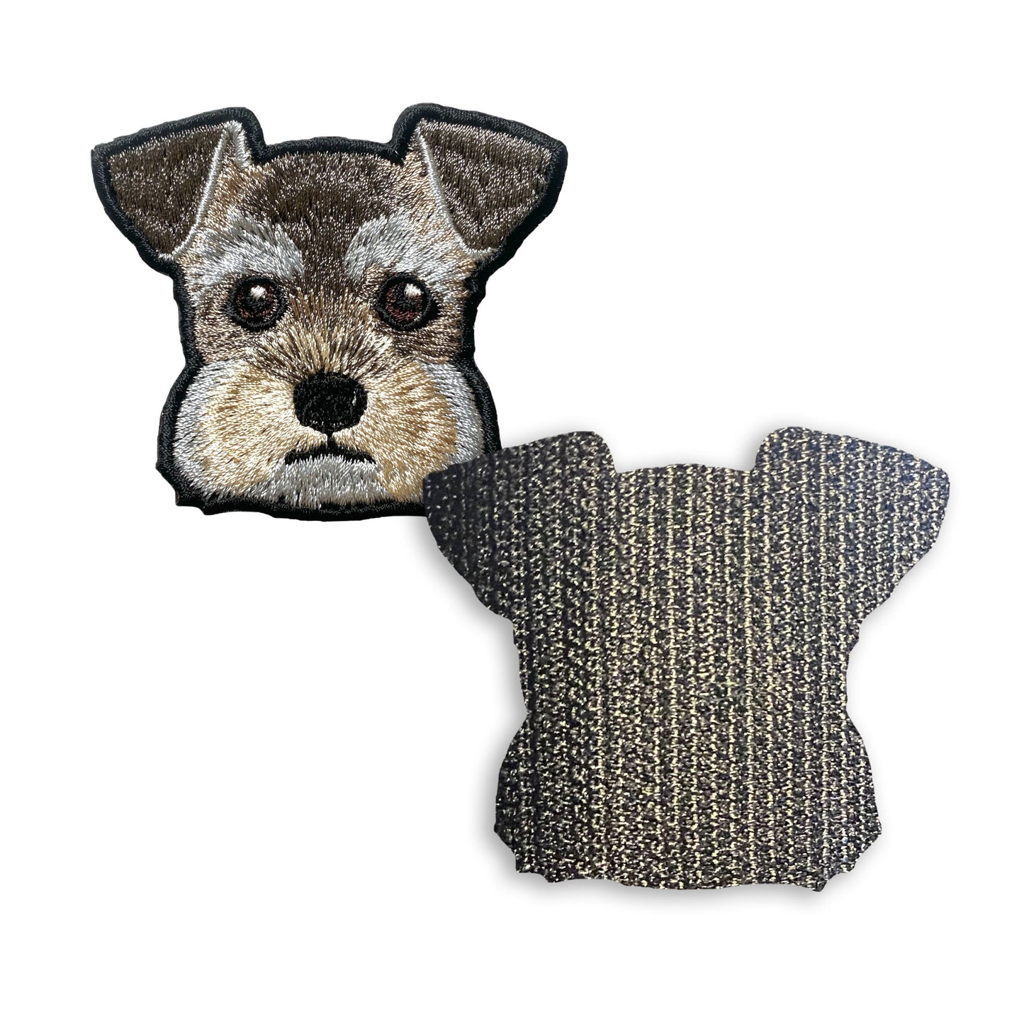 ミニチュアシュナウザーの刺繍ワッペン