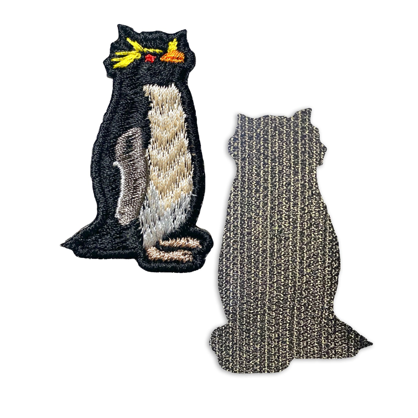 イワトビペンギンの刺繍ワッペン