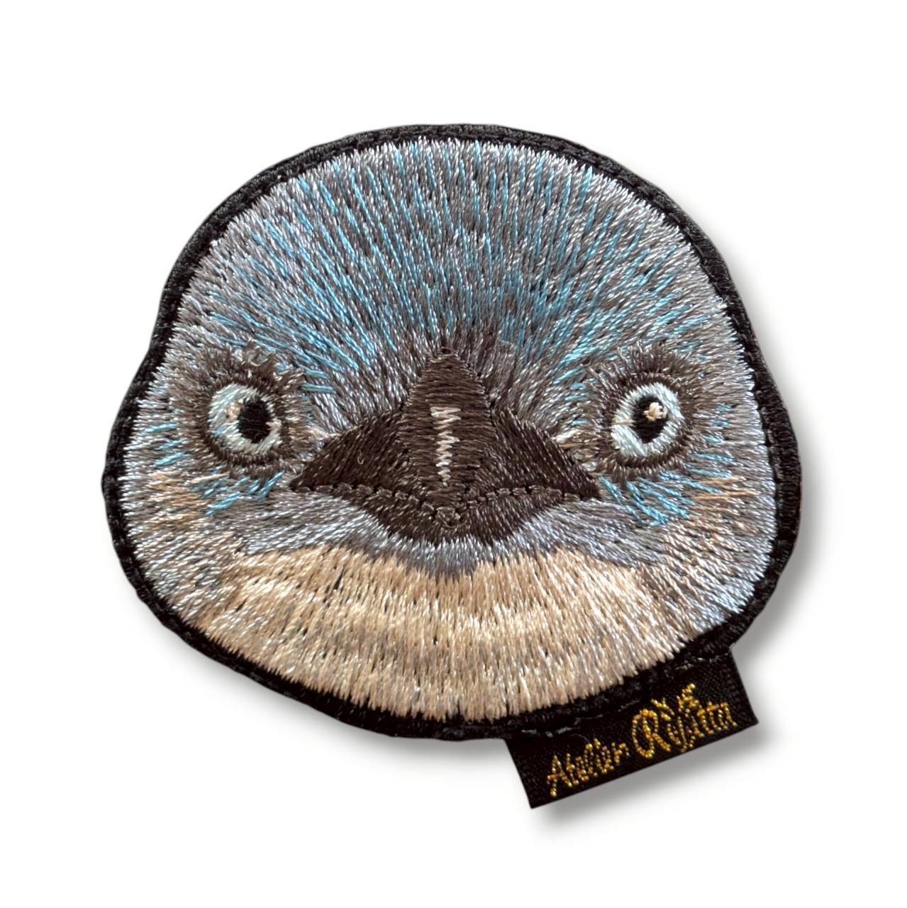 コガタペンギンの証明写真刺繍ワッペン