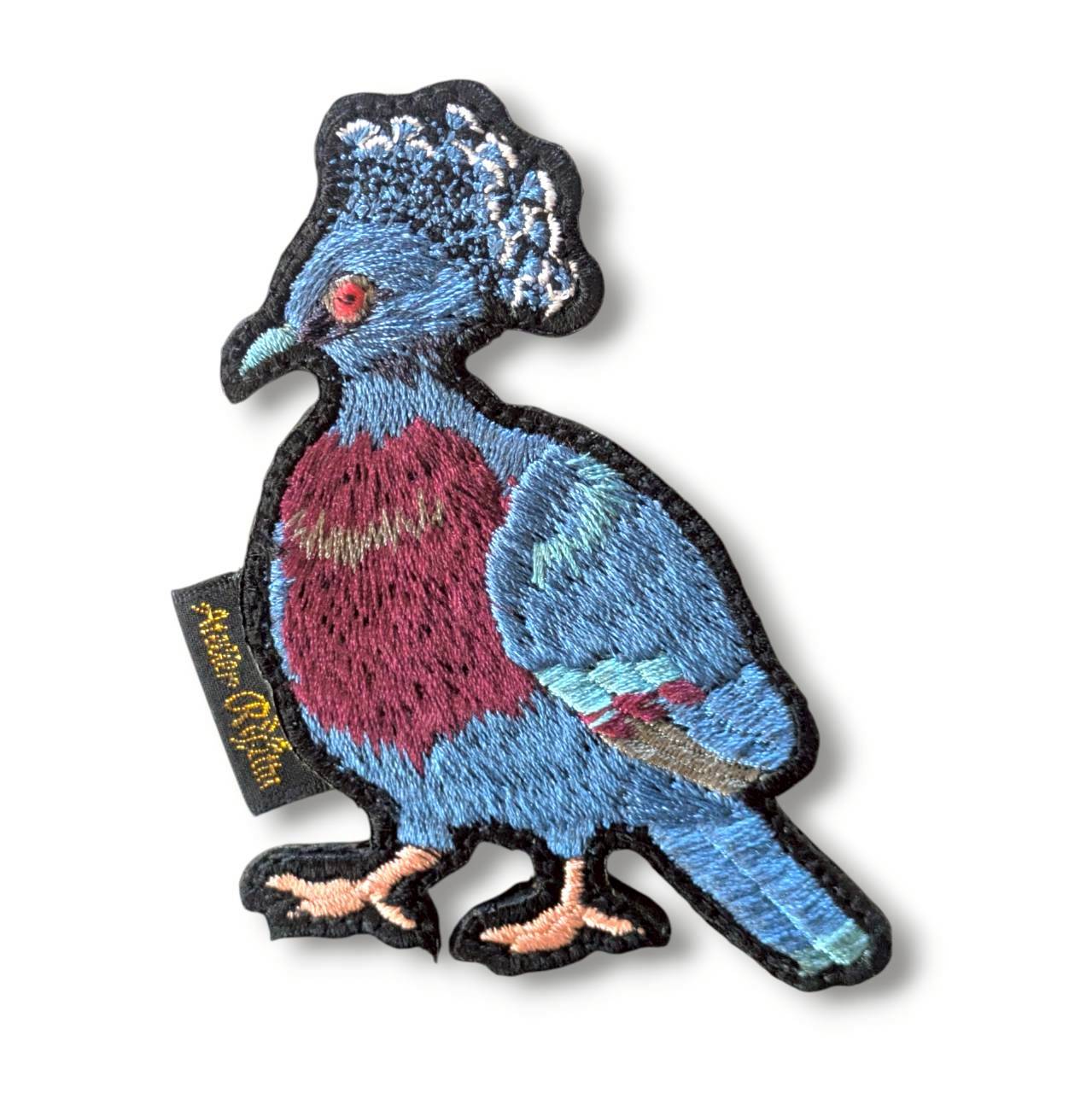 オウギバトの刺繍ワッペン