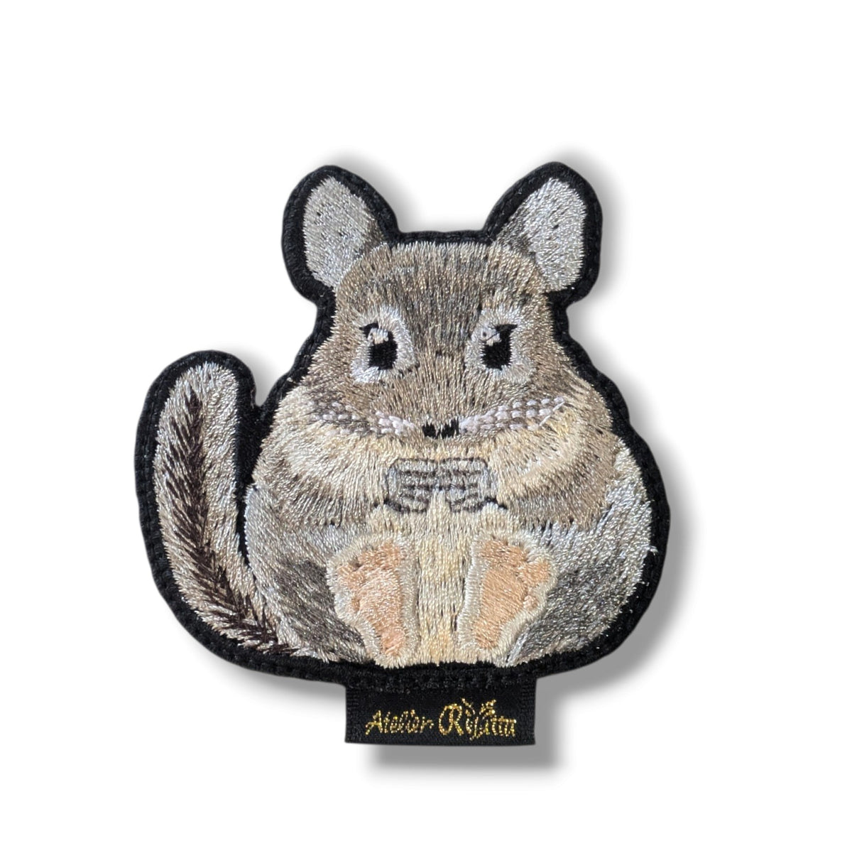 チンチラの刺繍ワッペン