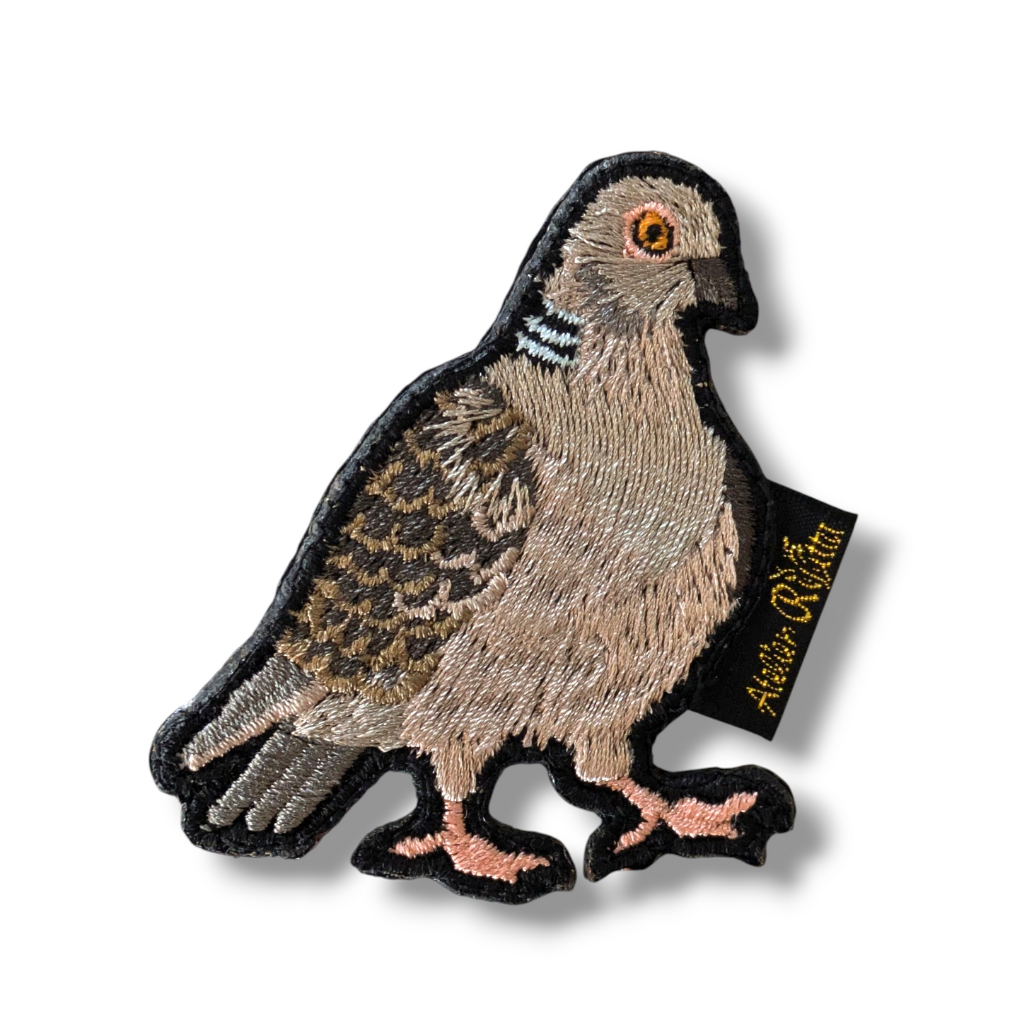 キジバトの刺繍ワッペン
