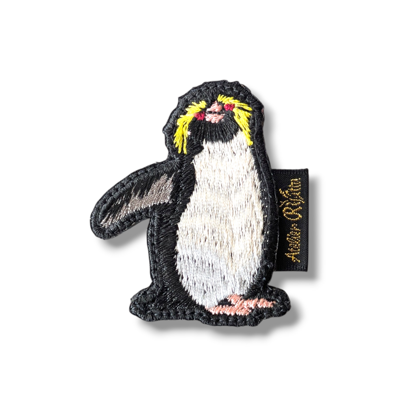 キタイワトビペンギンの刺繍ワッペン