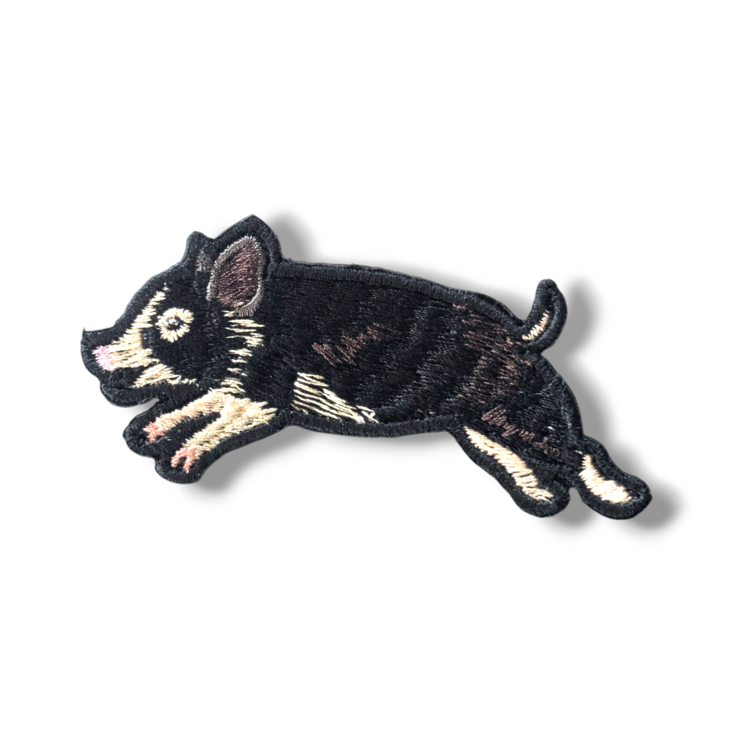 ミニブタの刺繍ワッペン