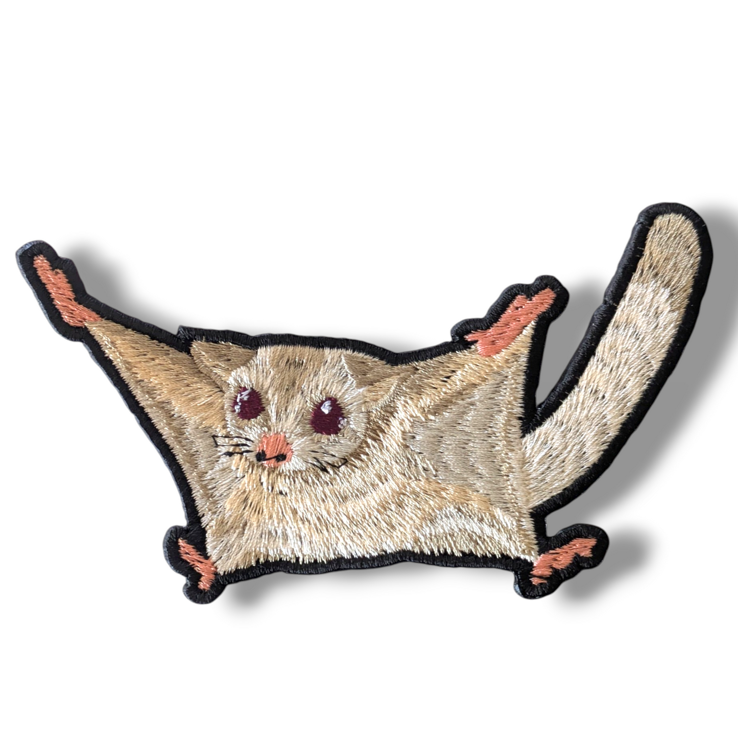 フクロモモンガ(フライング)の刺繍ワッペン