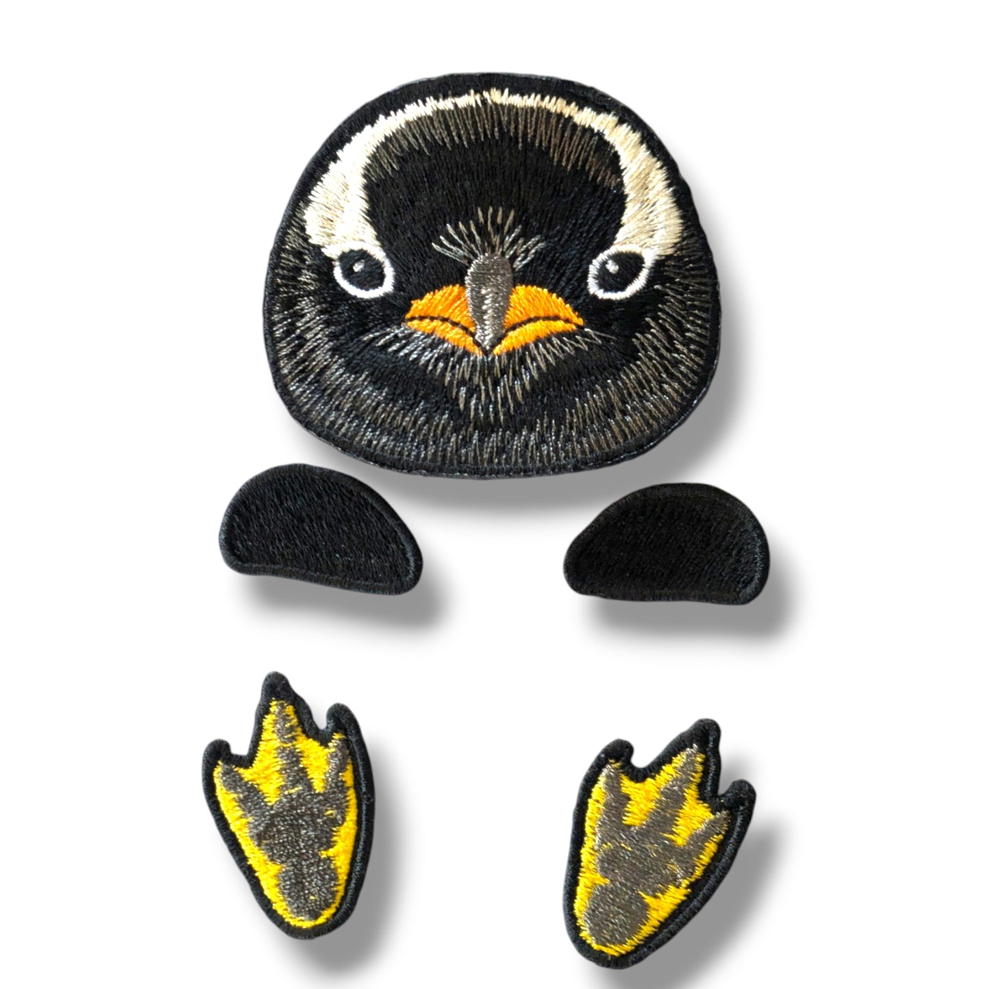 ジェンツーペンギンの証明写真刺繍ワッペン
