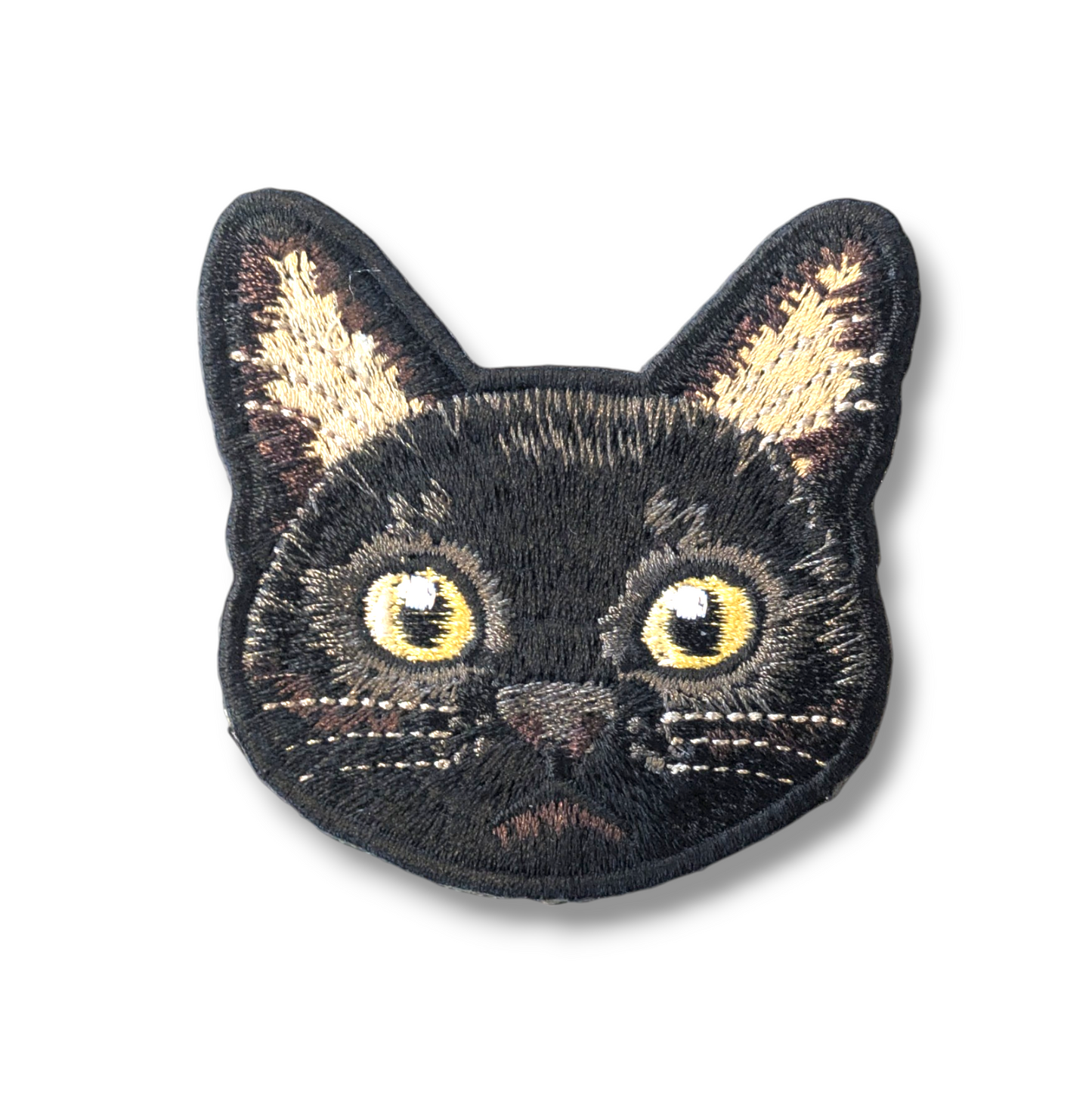 黒猫の刺繍ワッペン