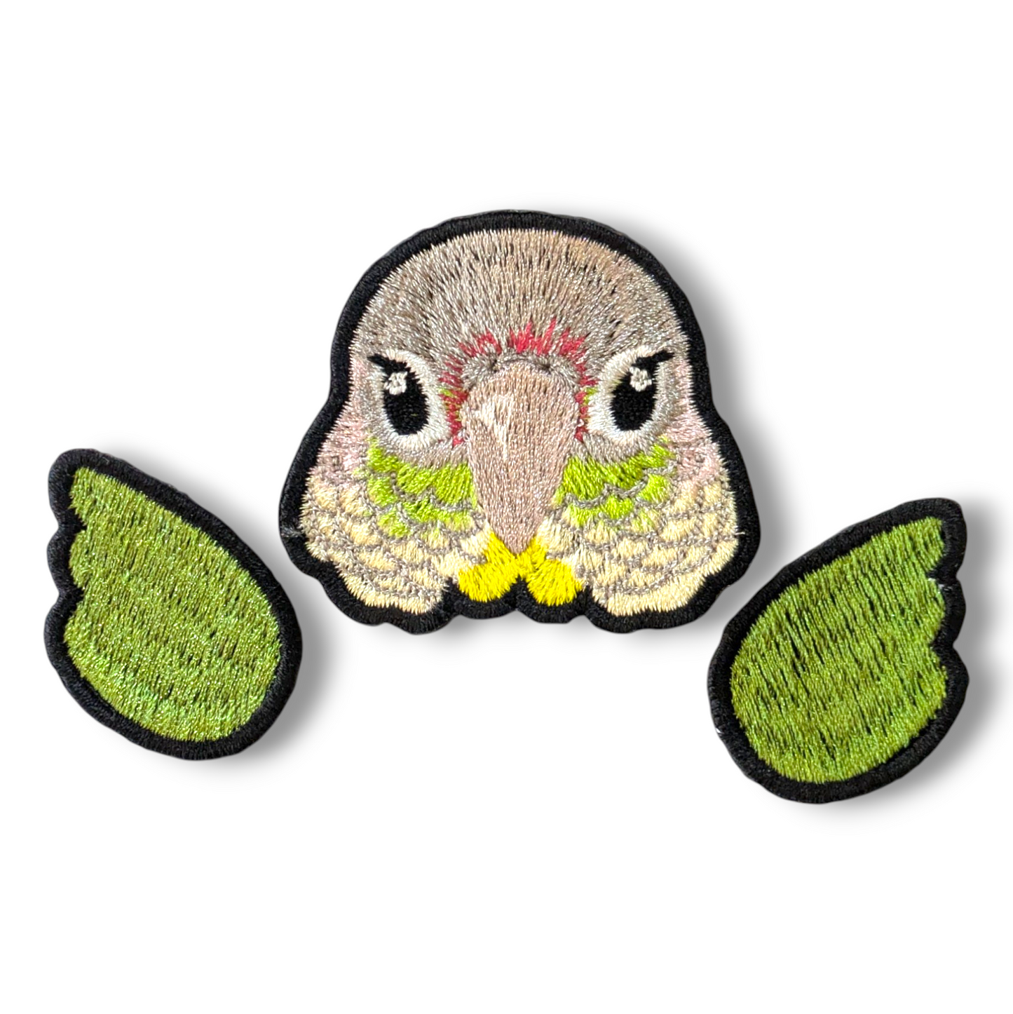ウロコインコの証明写真刺繍ワッペン
