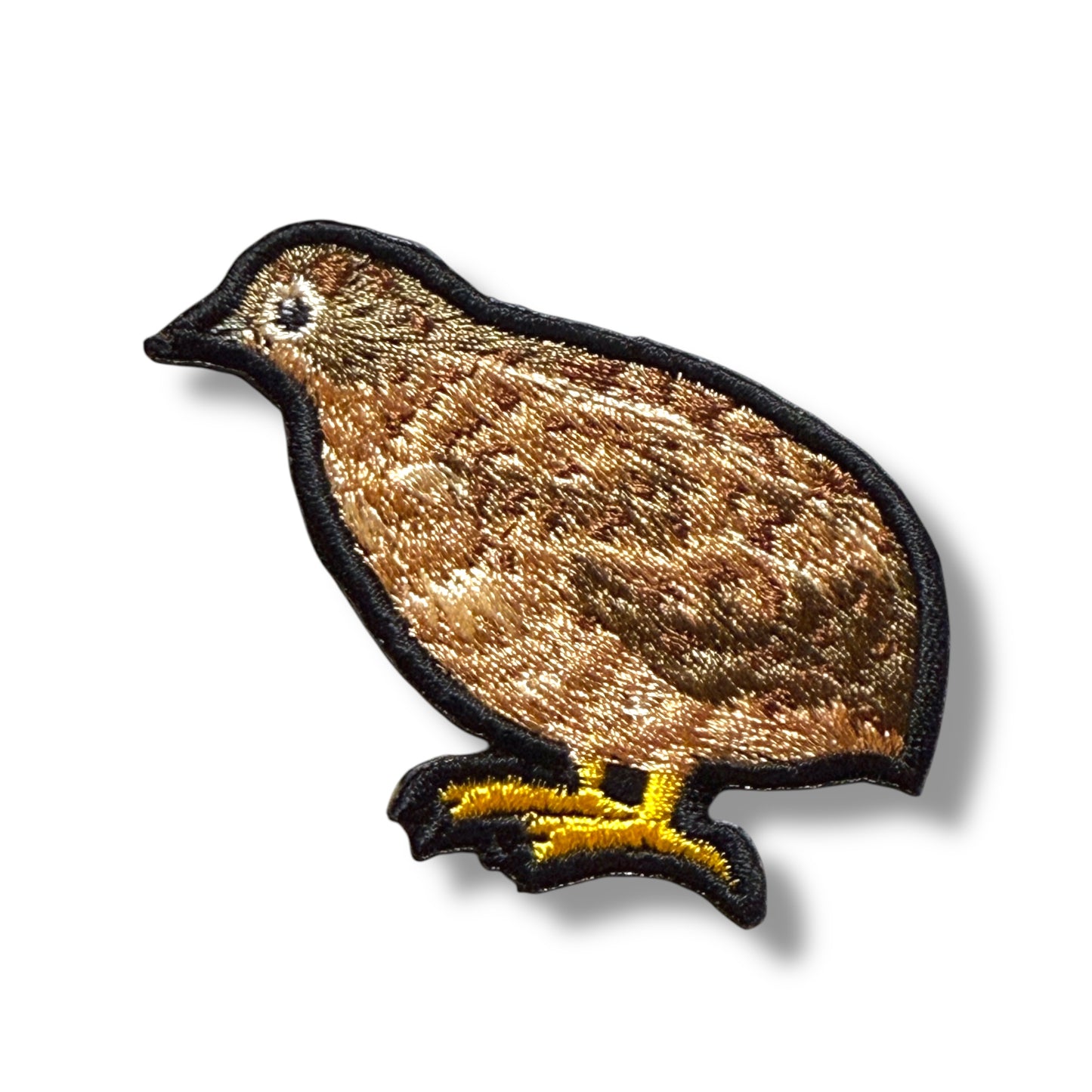 ヒメウズラの刺繍ワッペン