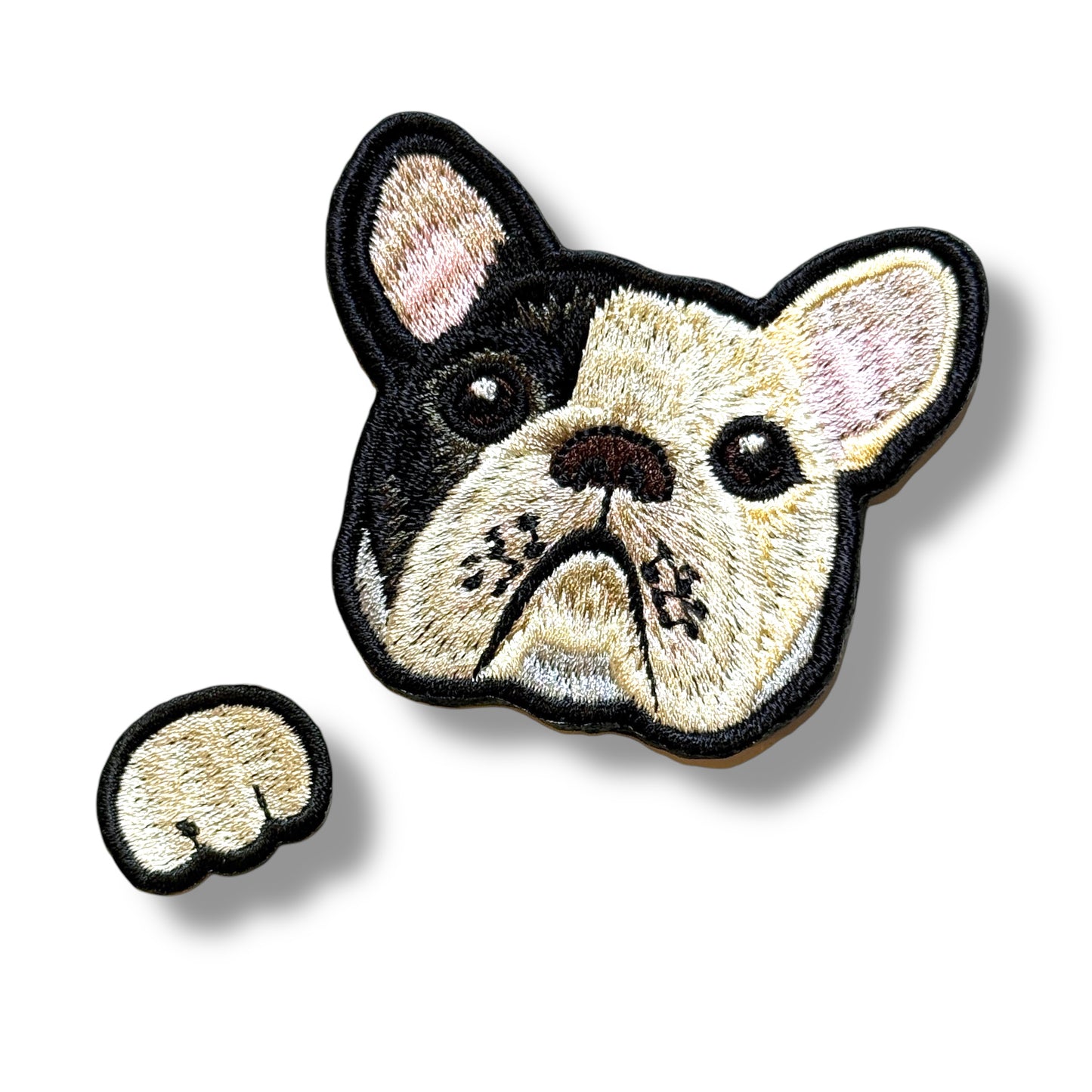 フレンチブルドッグの刺繍ワッペン
