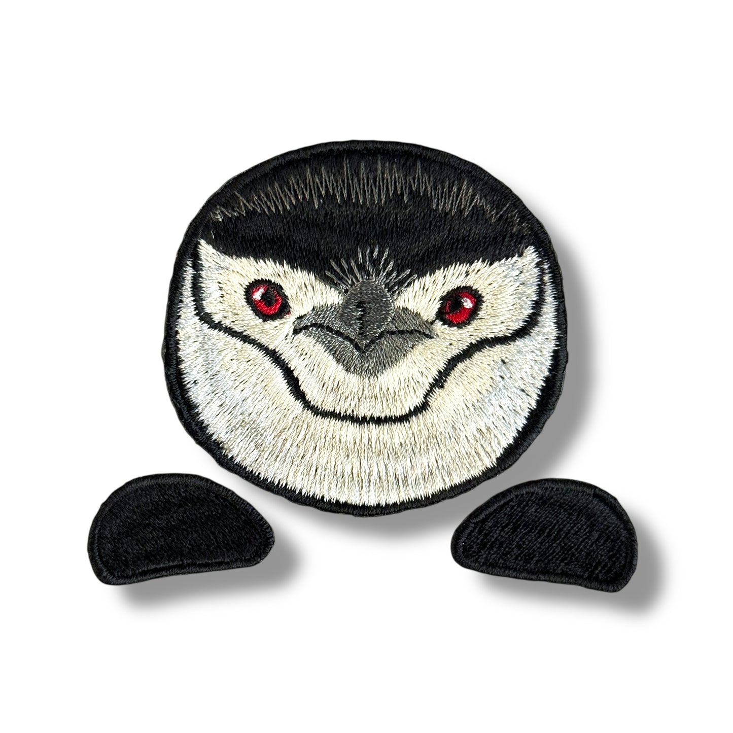ヒゲペンギンの証明写真刺繍ワッペン