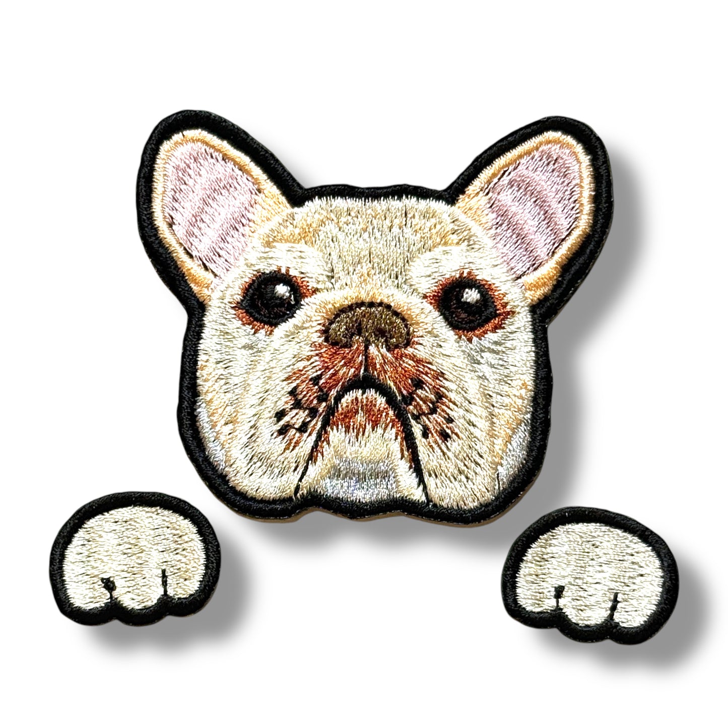 フレンチブルドッグの刺繍ワッペン