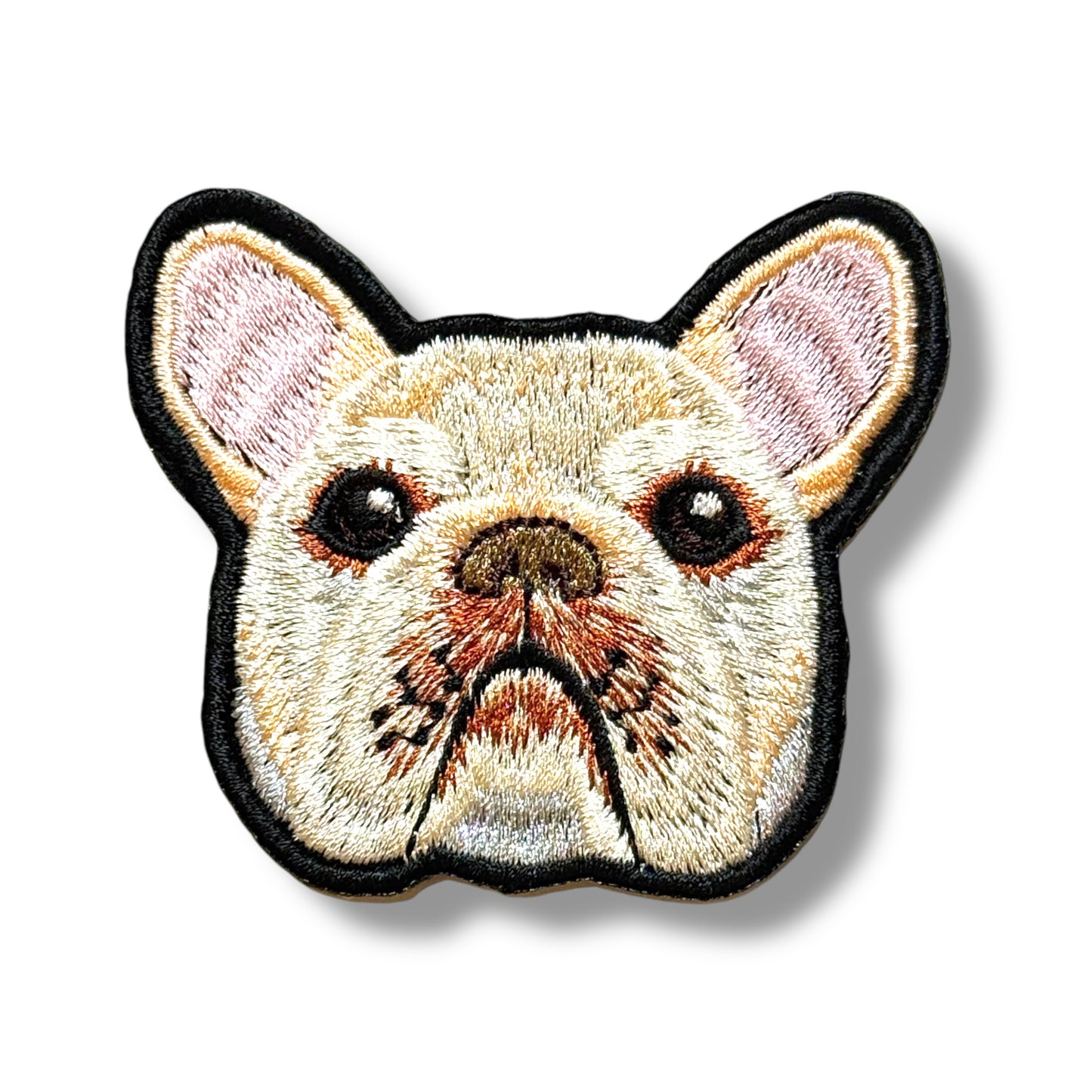 フレンチブルドッグの刺繍ワッペン