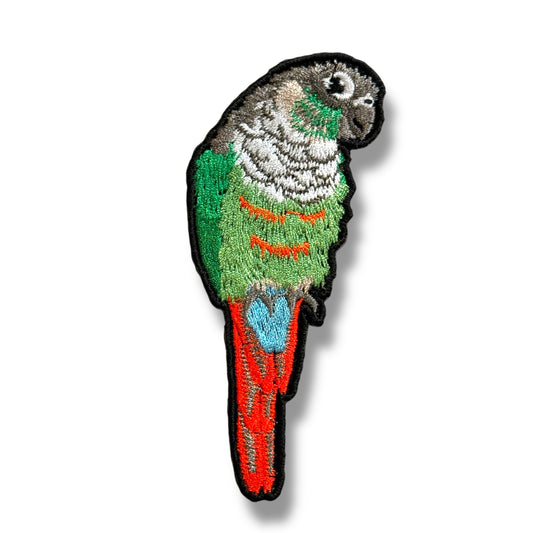 ウロコインコの刺繍ワッペン