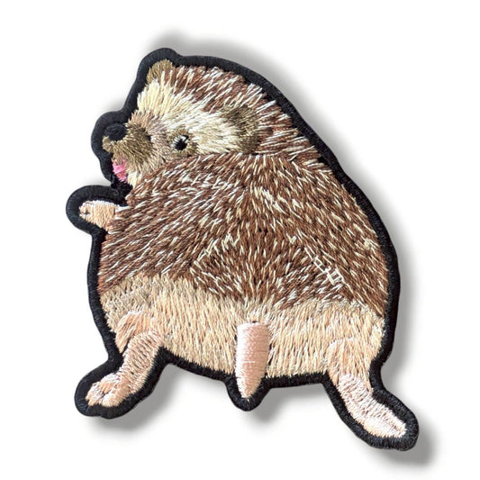 ハリケツの刺繍ワッペン (ハリネズミ)