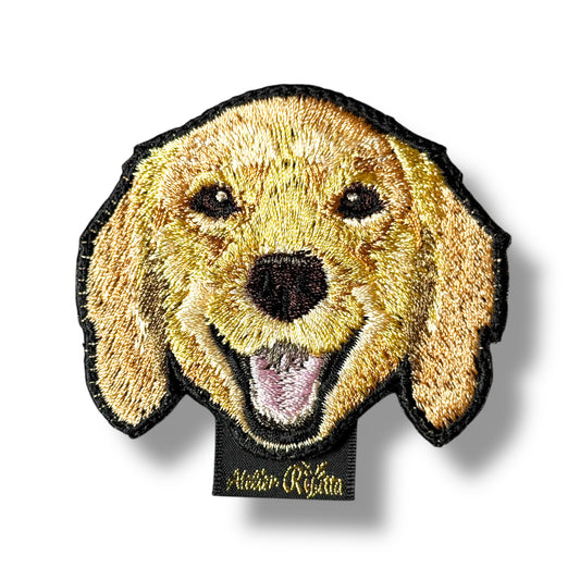 ゴールデン・レトリバーの刺繍ワッペン