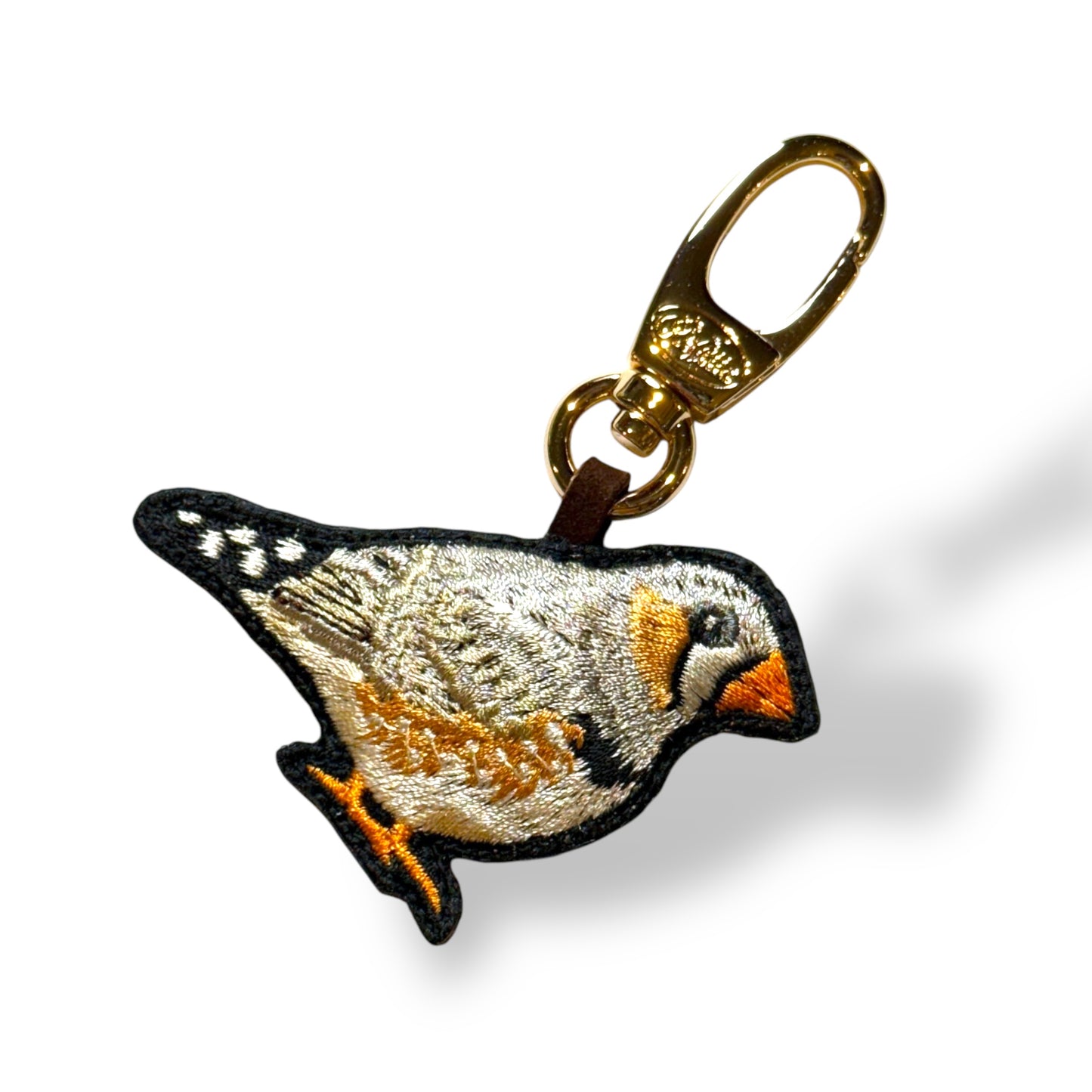 キンカチョウの刺繍ワッペン