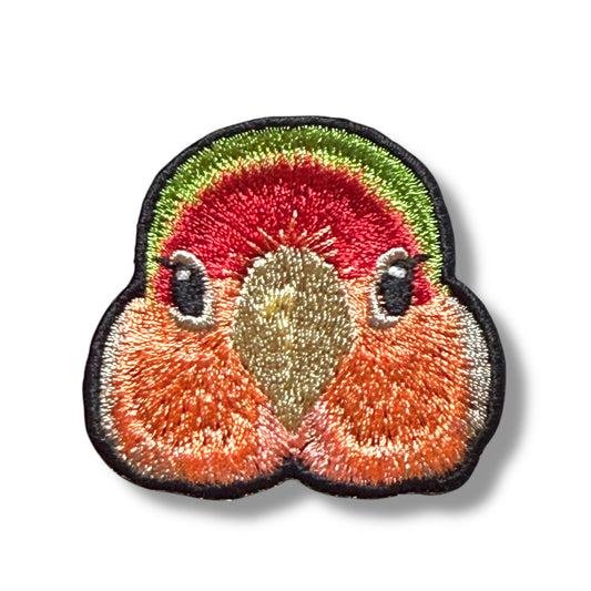 コザクラインコの証明写真刺繍ワッペン