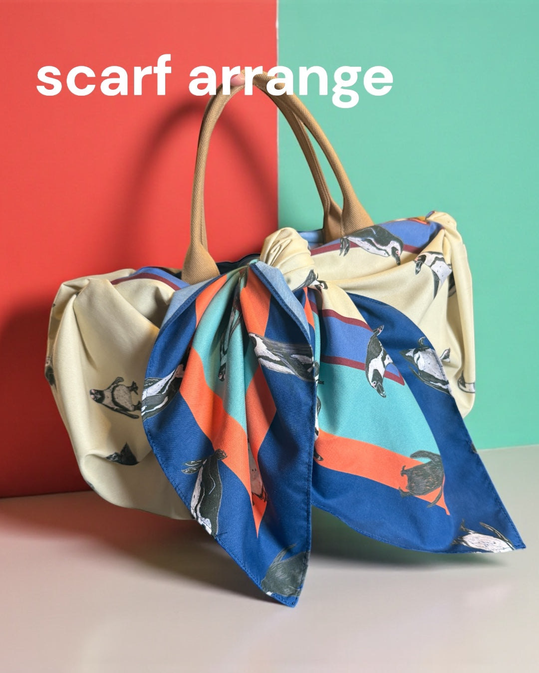 ケープペンギンの大判スカーフ