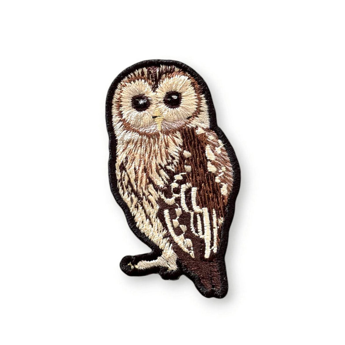 モリフクロウの刺繍ワッペン