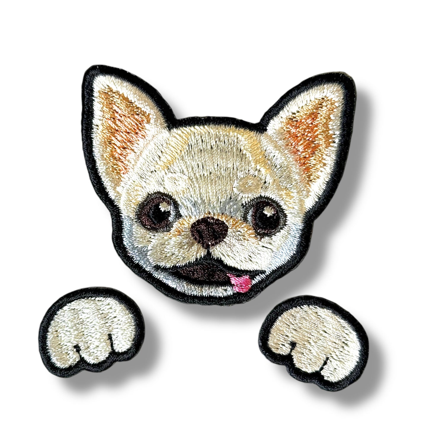 スムースチワワの刺繍ワッペン