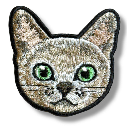 ロシアンブルーの刺繍ワッペン