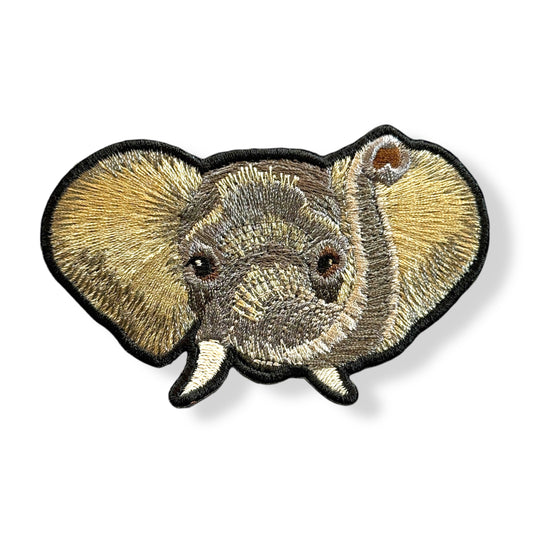 マルミミゾウの刺繍ワッペン